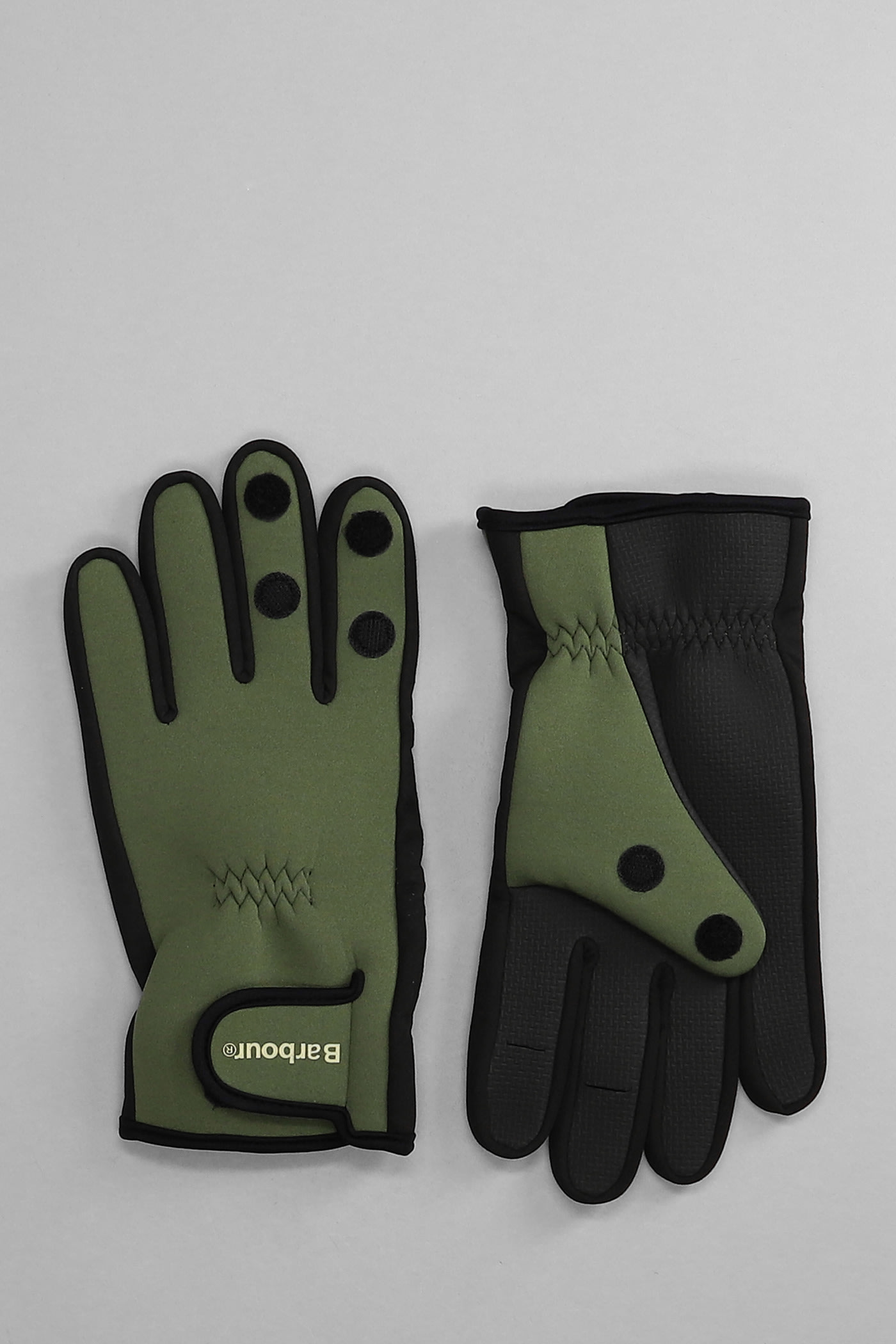 Barbour Gloves In Green Polyester