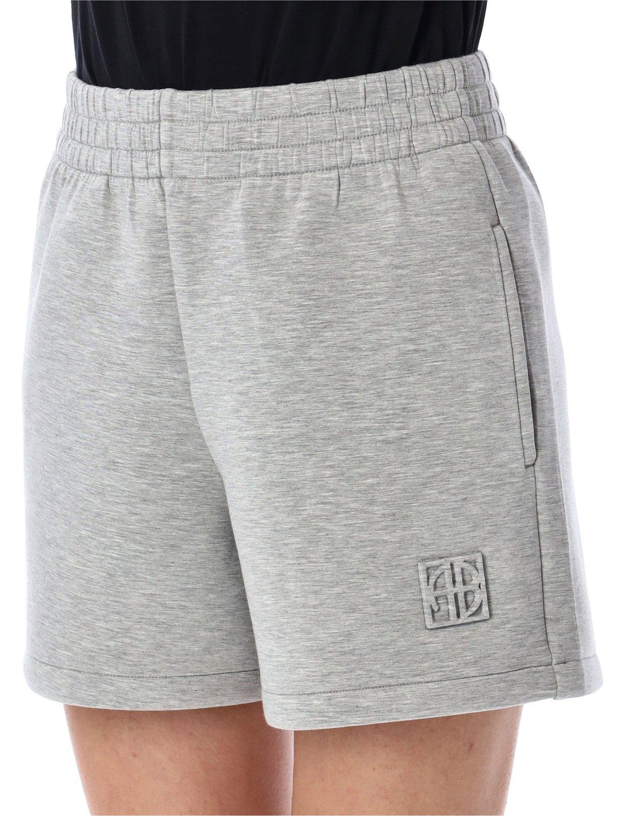 ANINE BING MONOGRAM EMBOSSED SHORTS