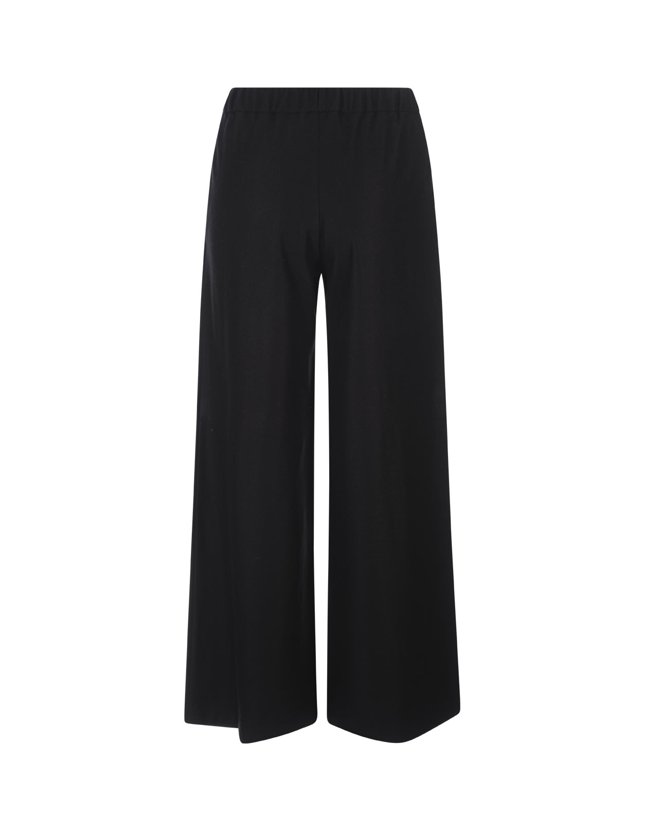 Black Cashmere Wide Trousers