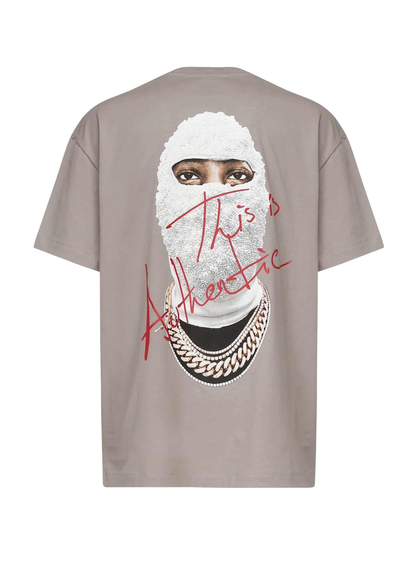 Ih Nom Uh Nit This Is Authentic Graphic-print T-shirt In Grey