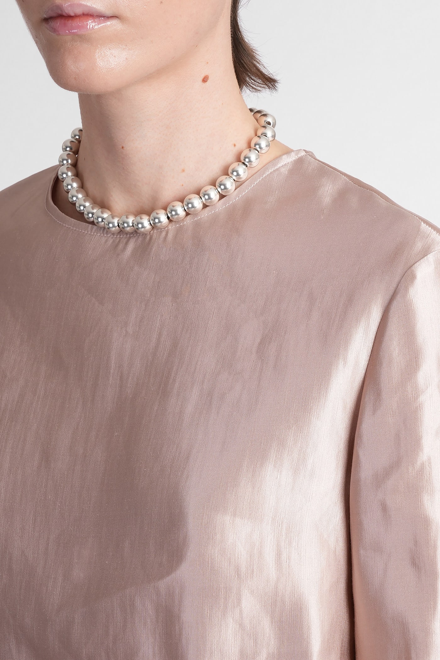 Shop Loulou Studio Nino Blouse In Rose-pink Linen