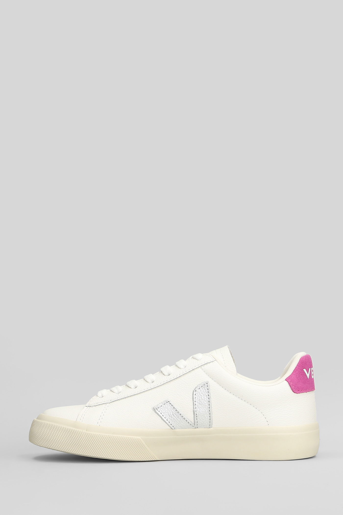 Veja Sneakers Campo Chromefree White Silver Ultraviolet In Multi