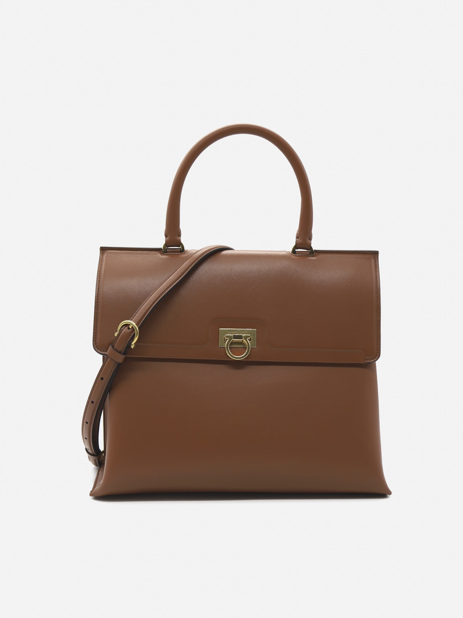 Salvatore Ferragamo Trifolio M Handbag In Leather