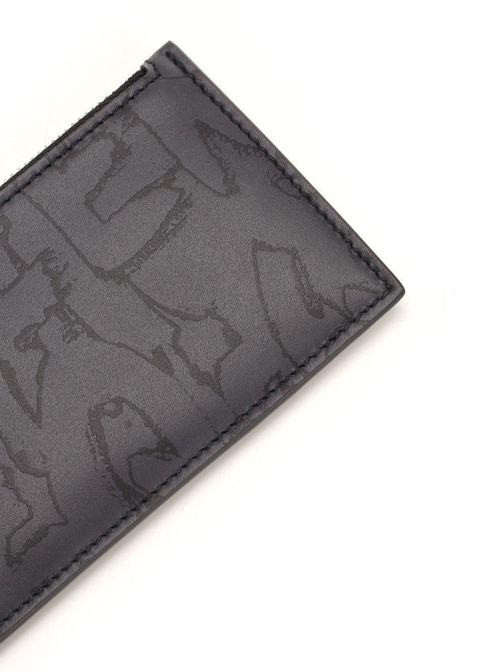 Shop Alexander Mcqueen Graphic-printed Zipped Wallet In Nero