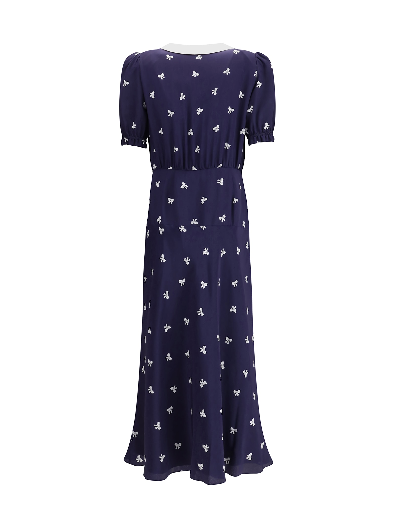 Alessandra Rich Bow Patterned Dress In Black