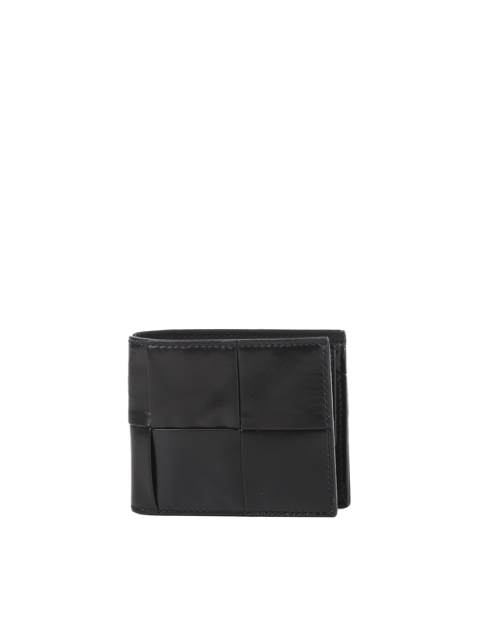 Bottega Veneta Bifold Wallet In Leather With Intrecciato Motif