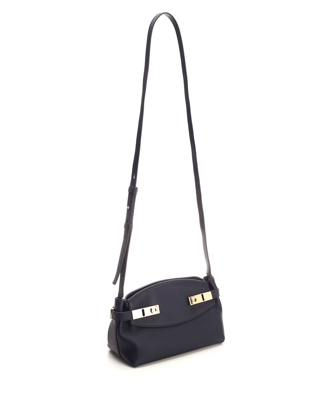 Shop Ferragamo Hug Small Shoulder Bag In Blue