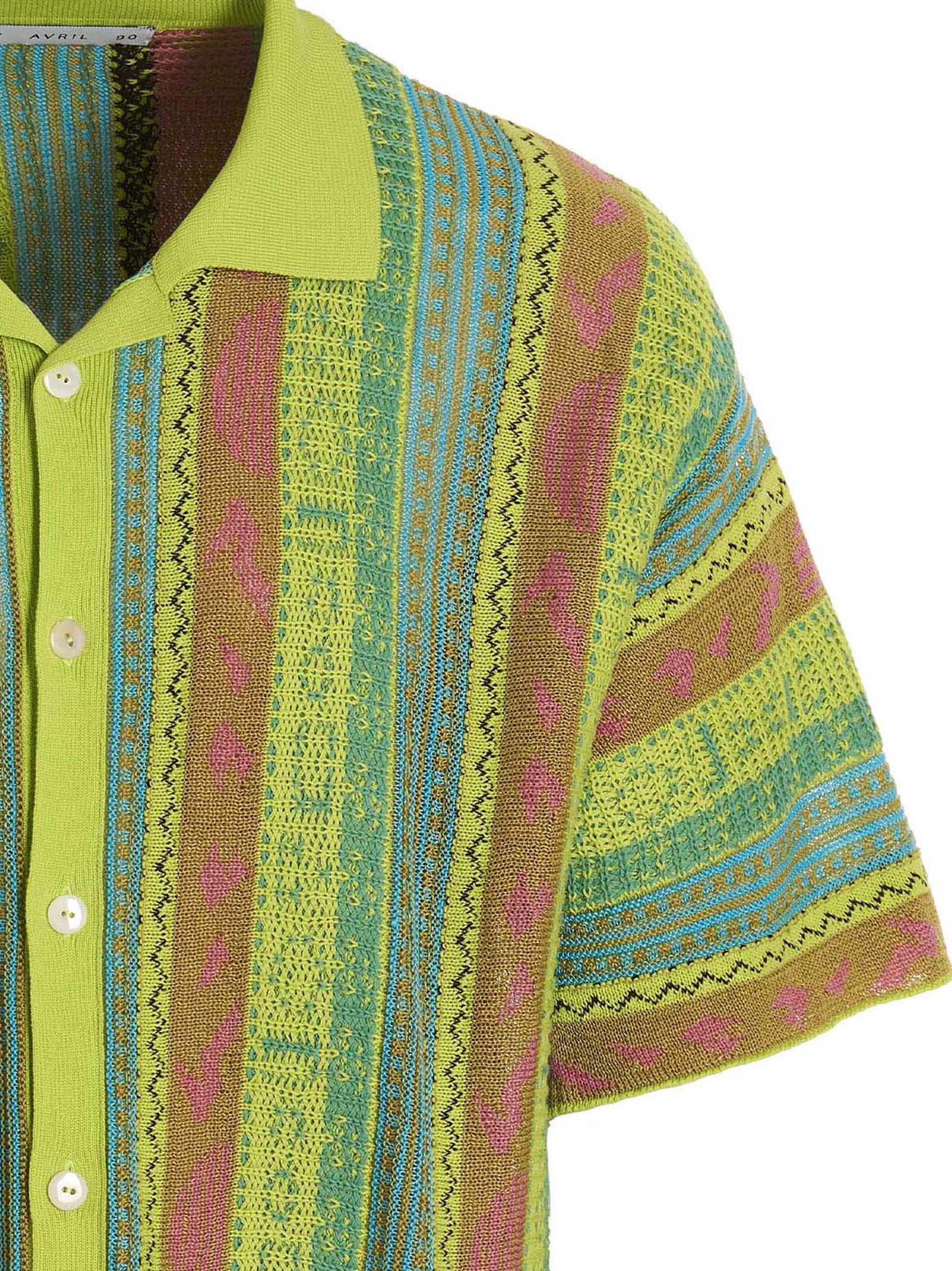 Shop Avril8790 Jacquard Shirt In Multicolor