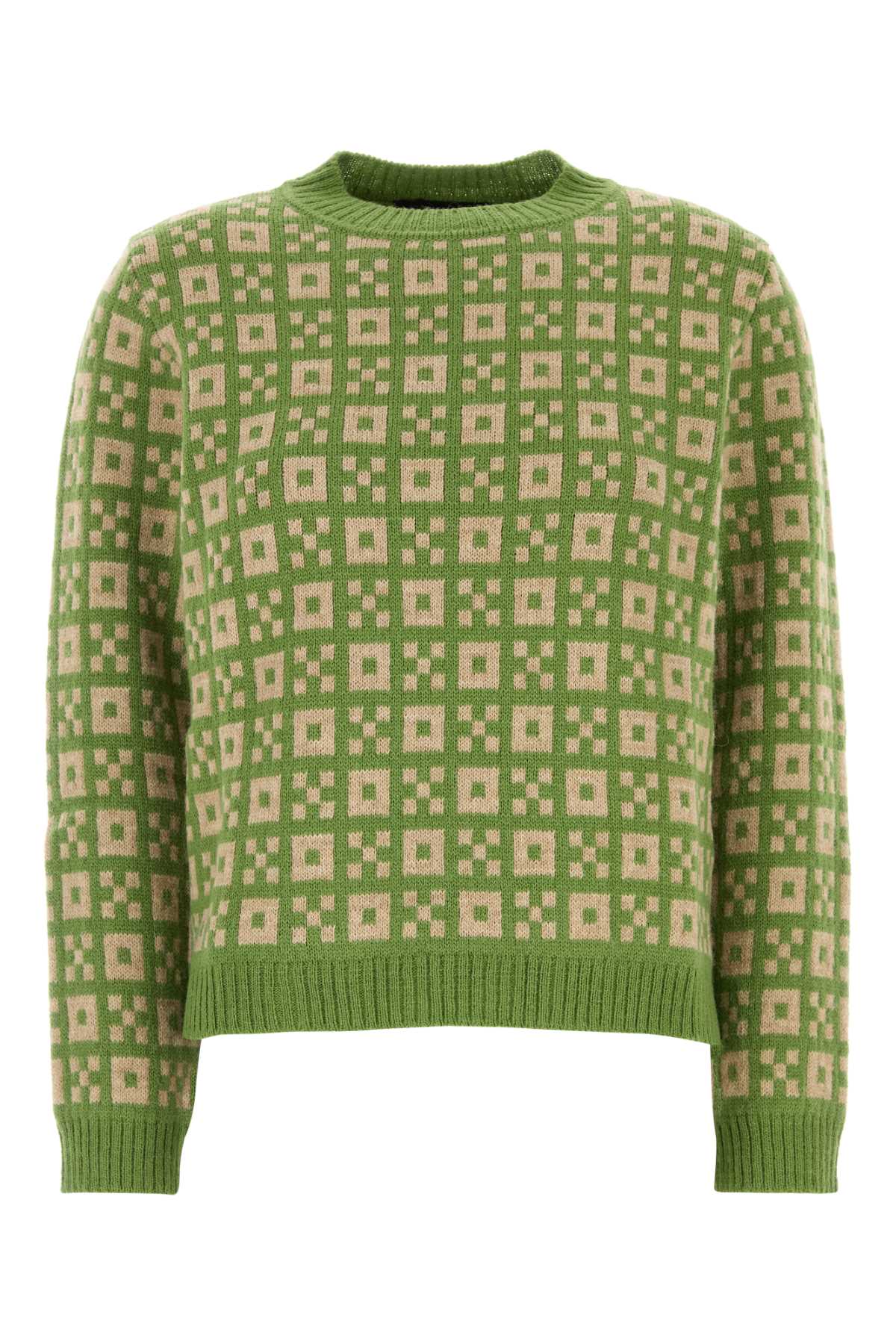 Weekend Max Mara Embroidered Acrylic Blend Paride Sweater In Green