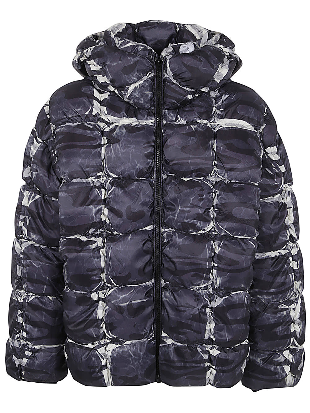 Shop Diesel Claus Camouflage Padded Jacket In Ra Black