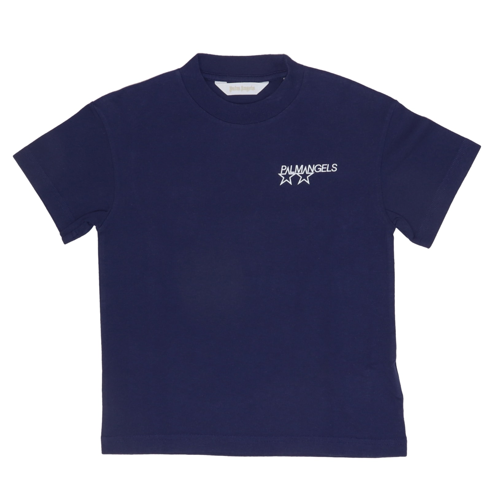 Shop Palm Angels Cotton T-shirt In Navy