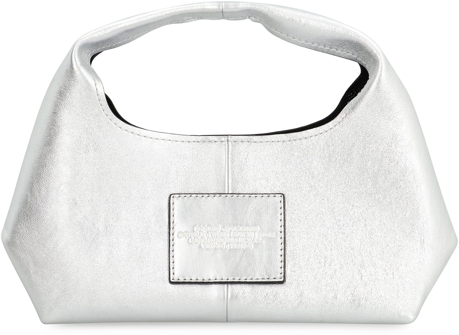 Shop Marc Jacobs The Mini Sack Bag Leather In Silver