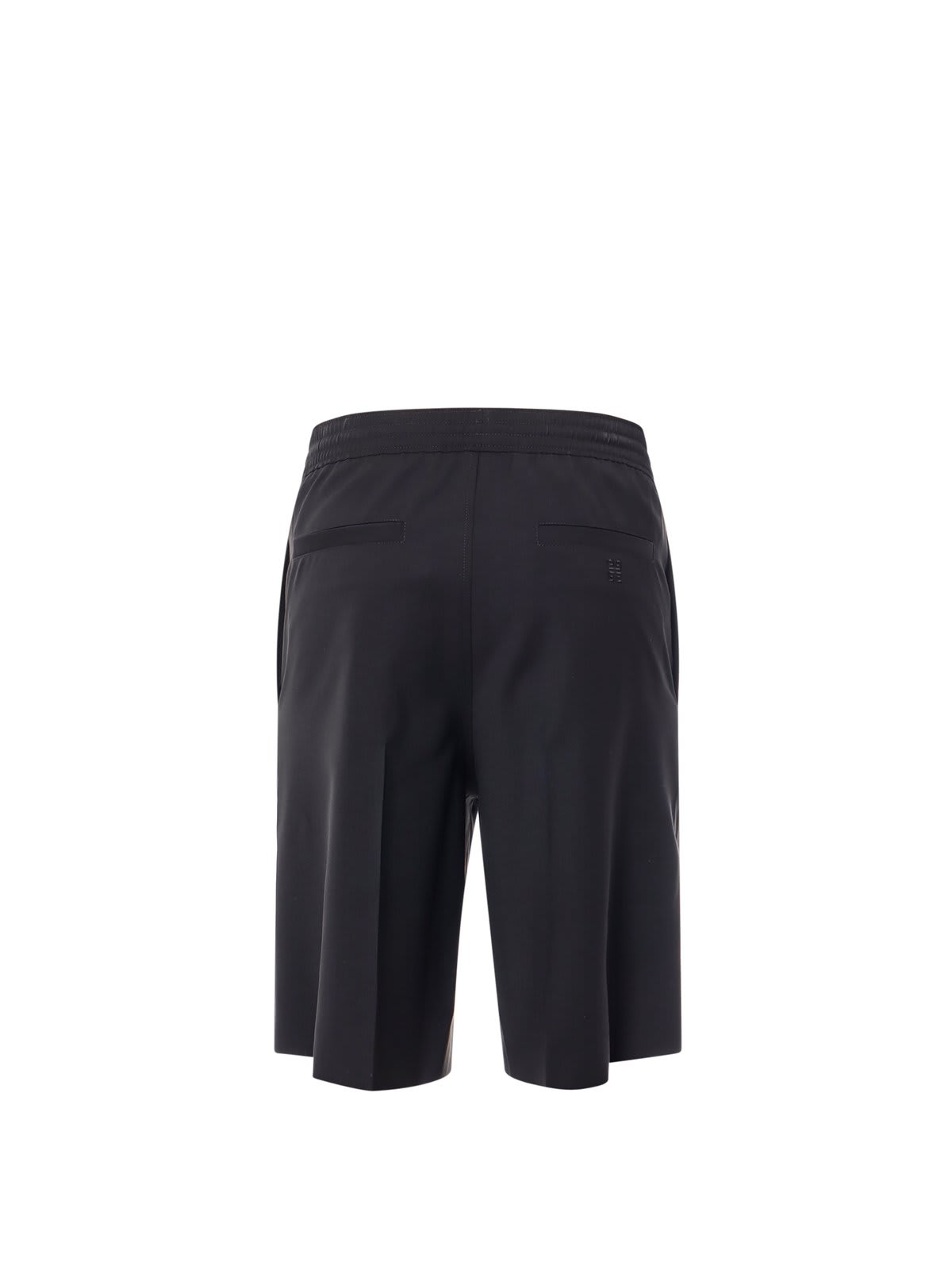 Shop Givenchy Elasticated Waist Bermuda Shorts In Black