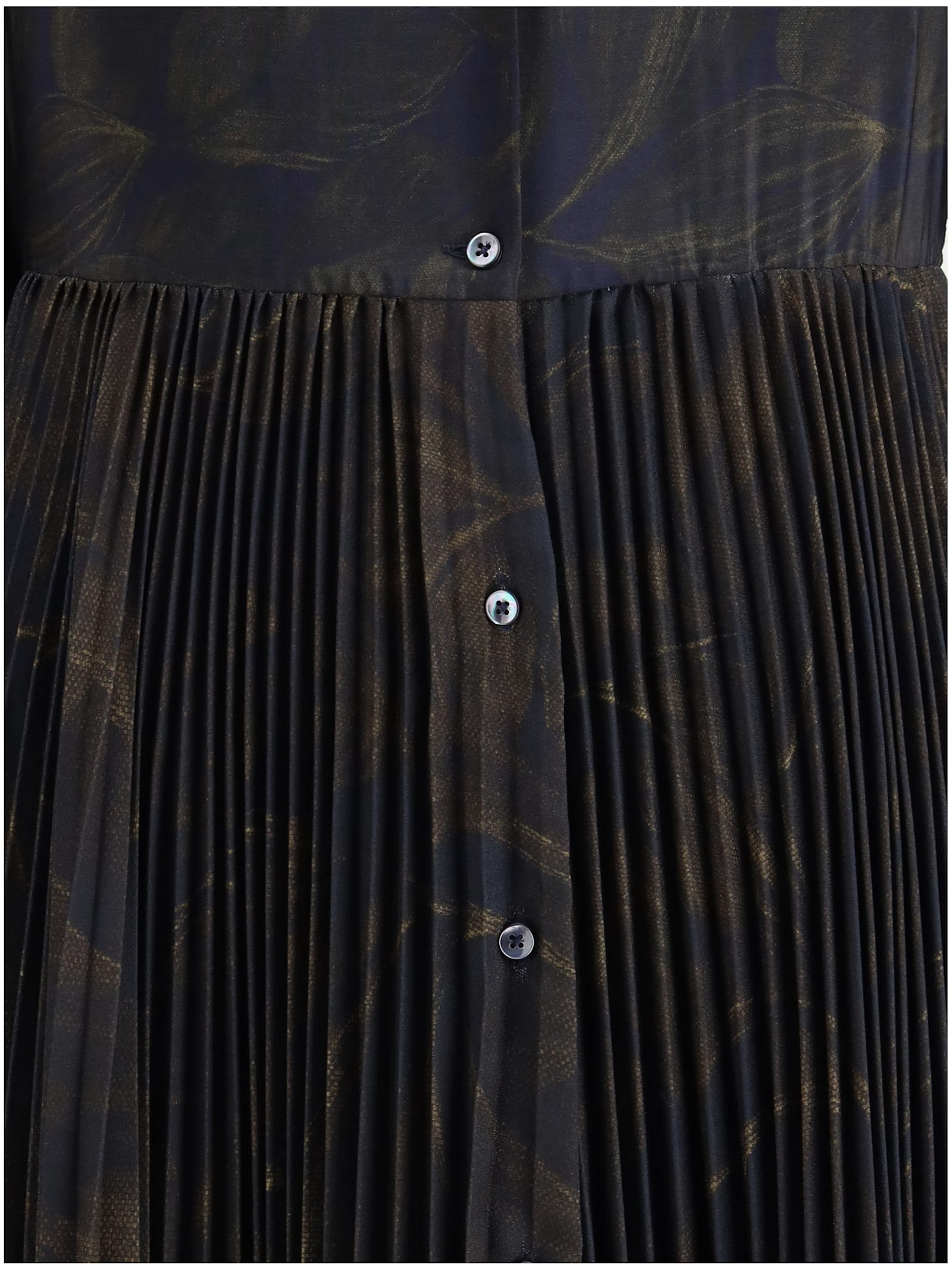 Sara Roka Multicolor Polyester Casual Dress In Green