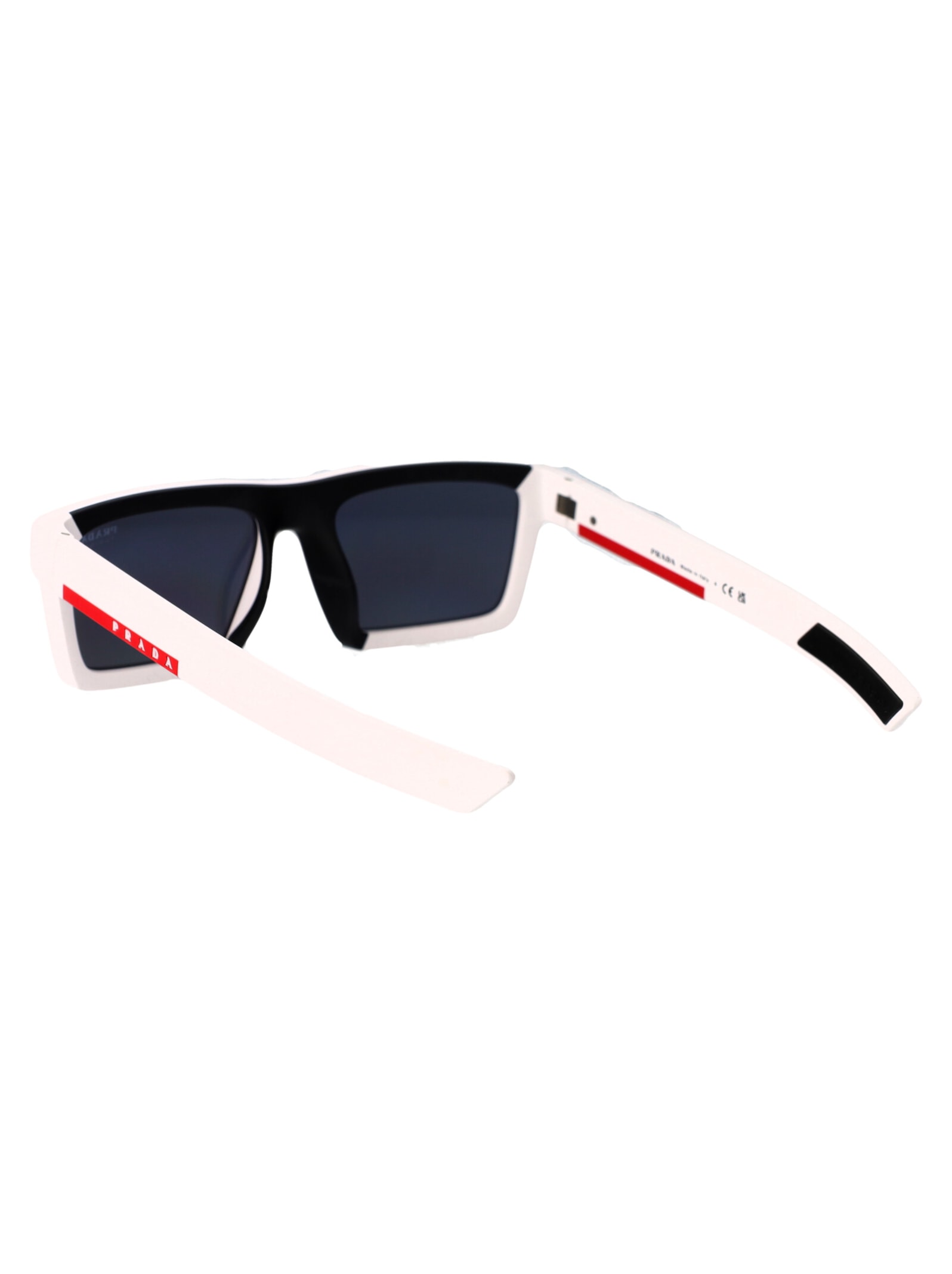 Shop Prada 0ps 02zsu Sunglasses In 17s40a Matte White/black Rubber