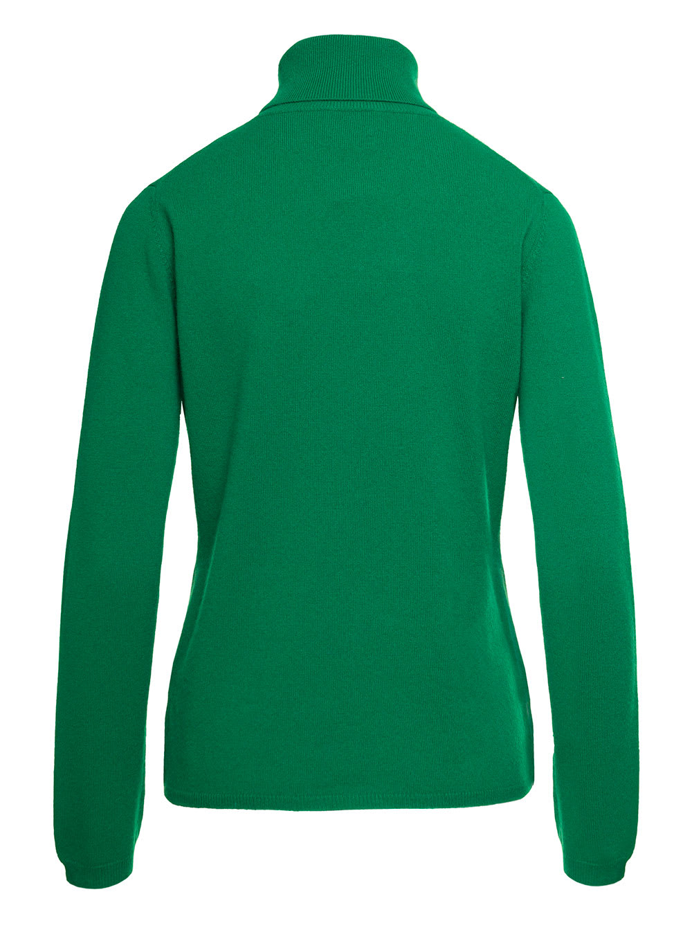 ALLUDE GREEN LONG SLEEVES TURTLENECK PULL IN CASHMERE WOMAN ALLUDE 