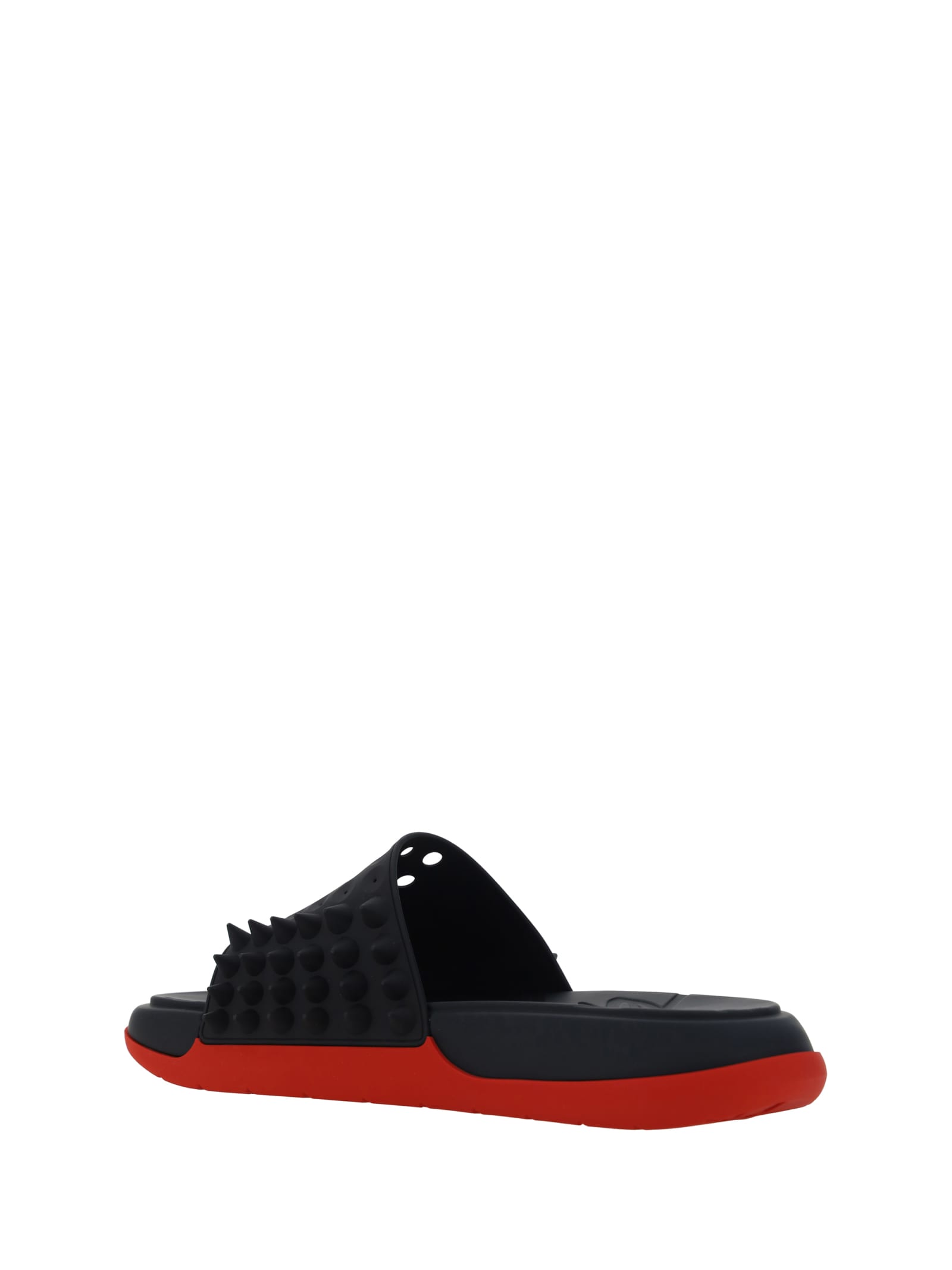 Christian Louboutin Louboutin Men Take It Easy Flat Rubber In Black