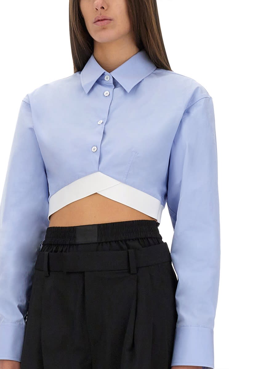 Alexander Wang Women Cropped Shirt In Azure