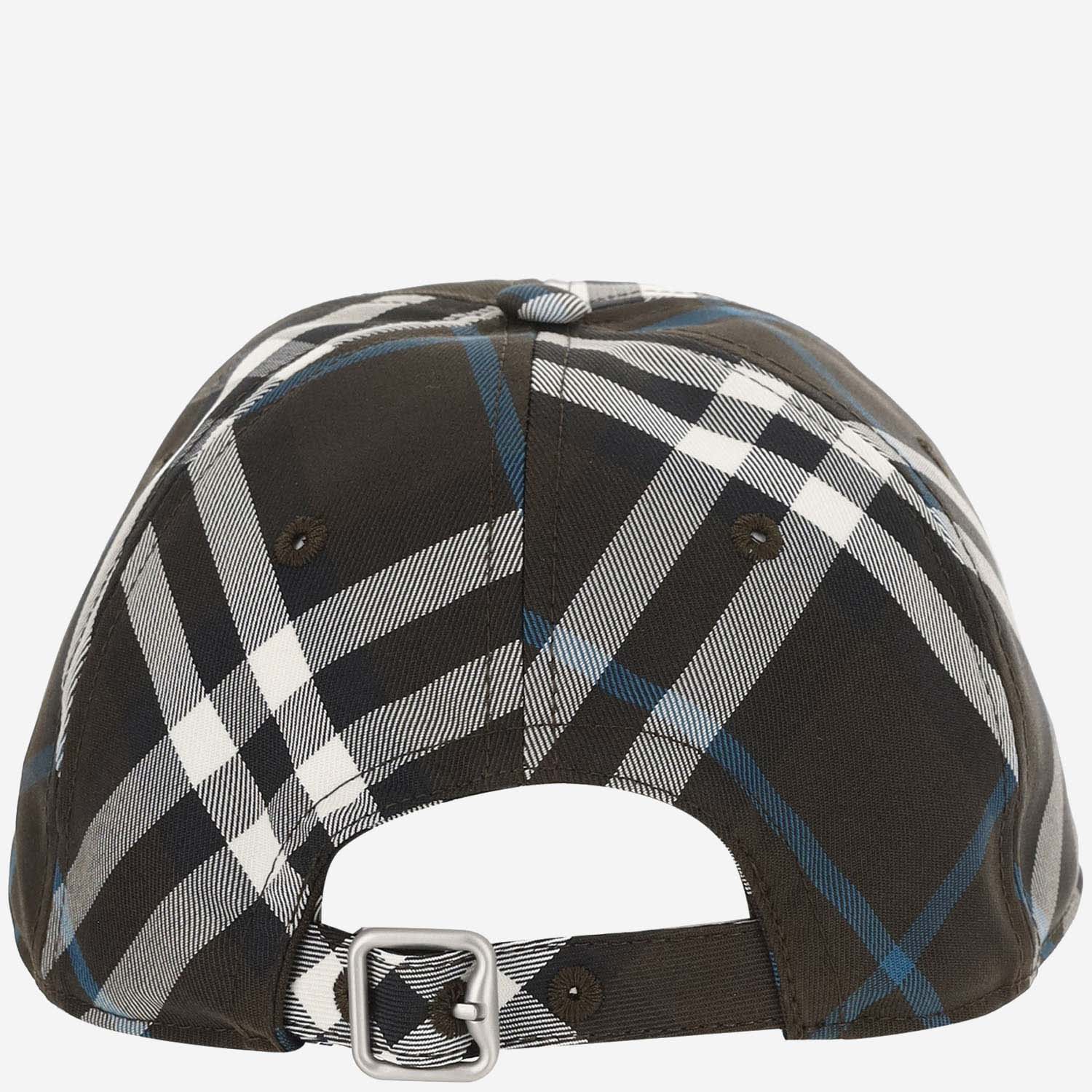 Shop Burberry Baseball Cap With Check Pattern In Red