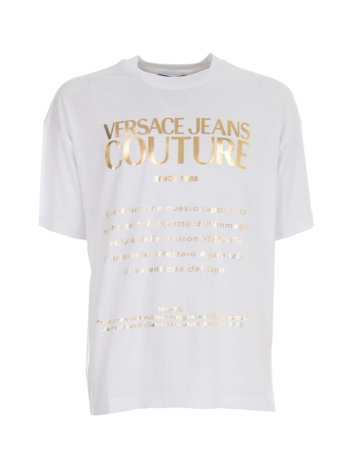 Click to view more detailed imagery on our partner's website Versace Jeans Couture Over Gazanzia Foil Jersey T-shirt