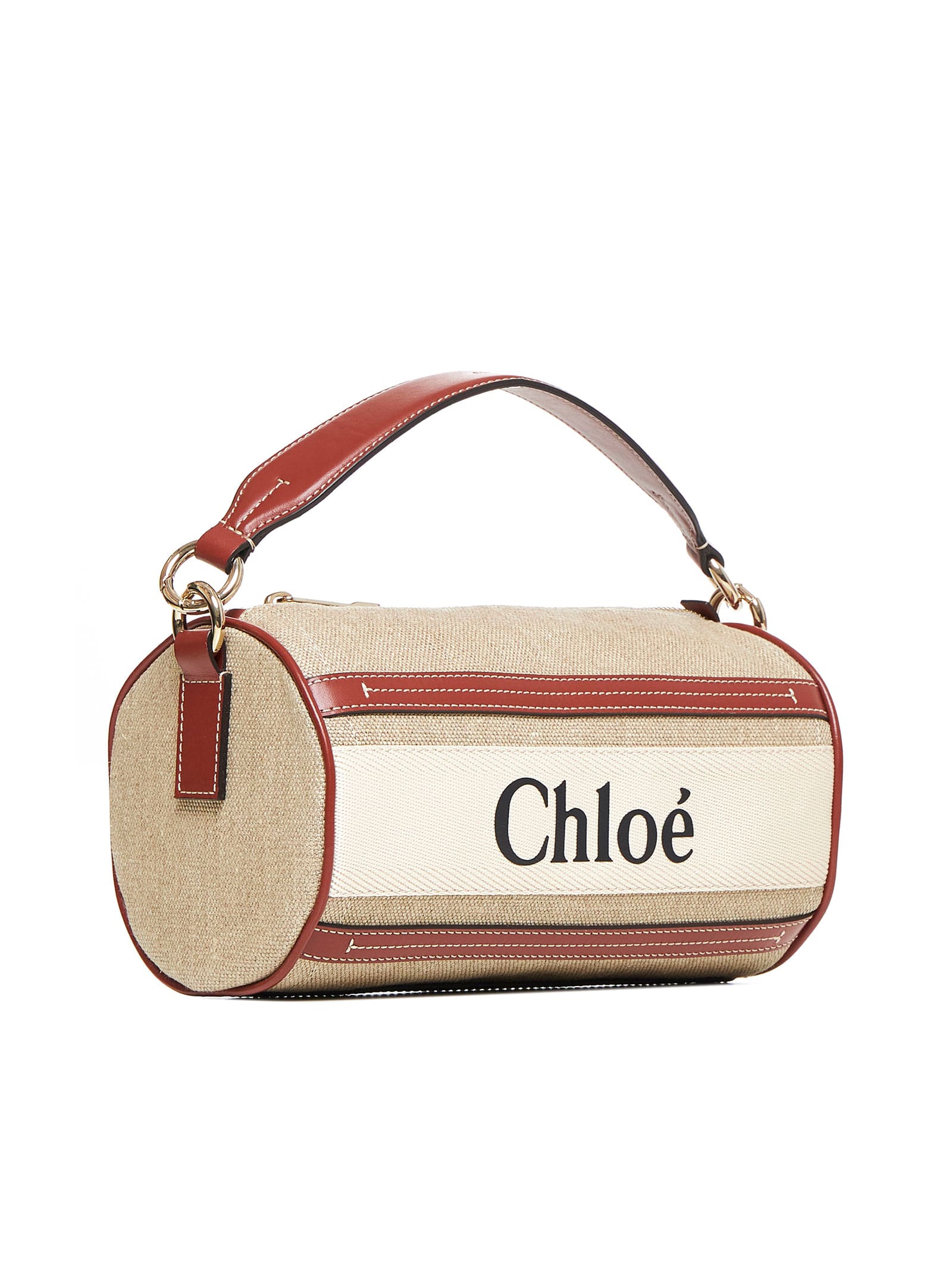 Shop Chloé Shoulder Bag In White-brown 1