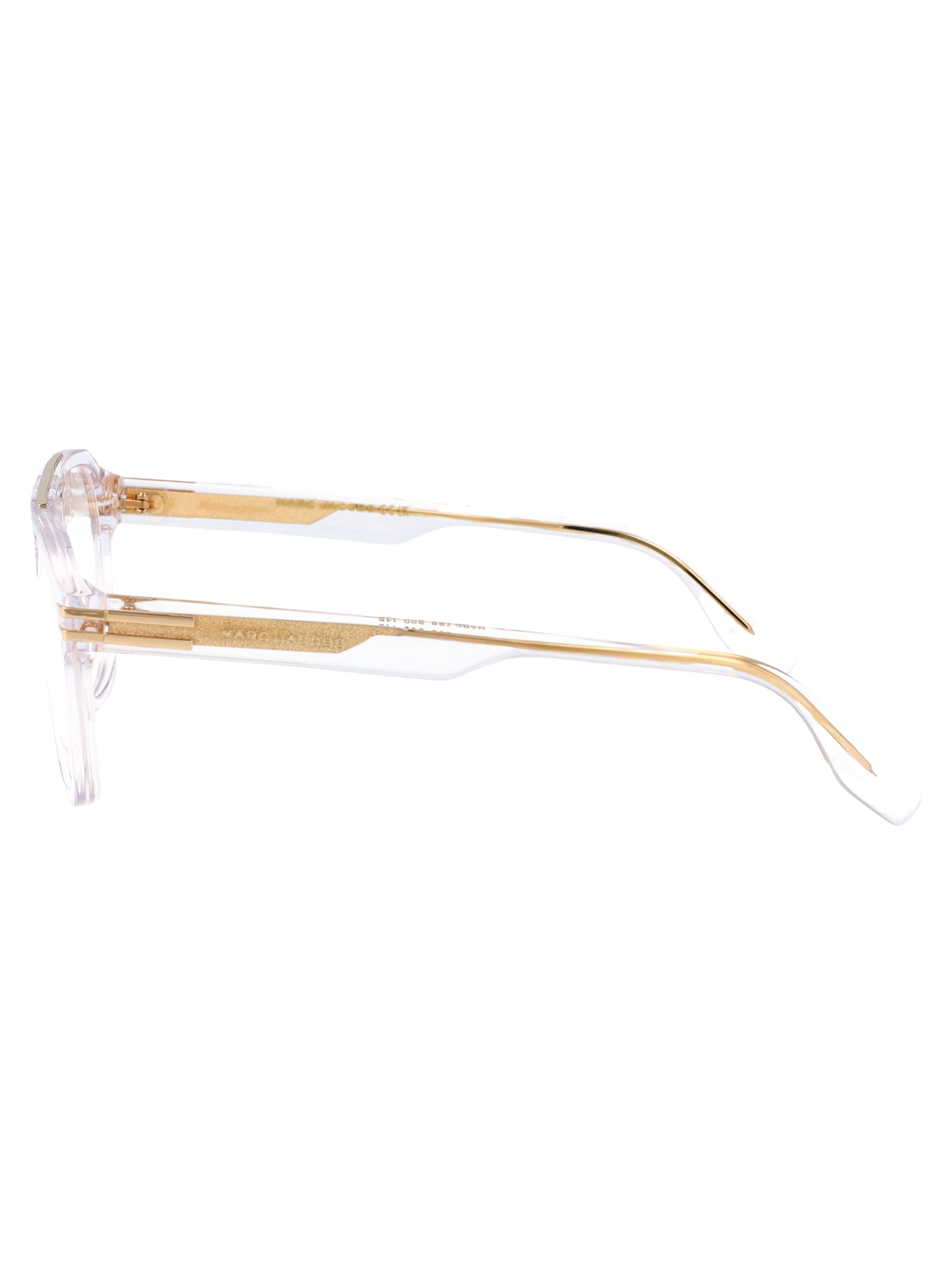 Marc Jacobs Crystal Acetate Glasses In Metallic