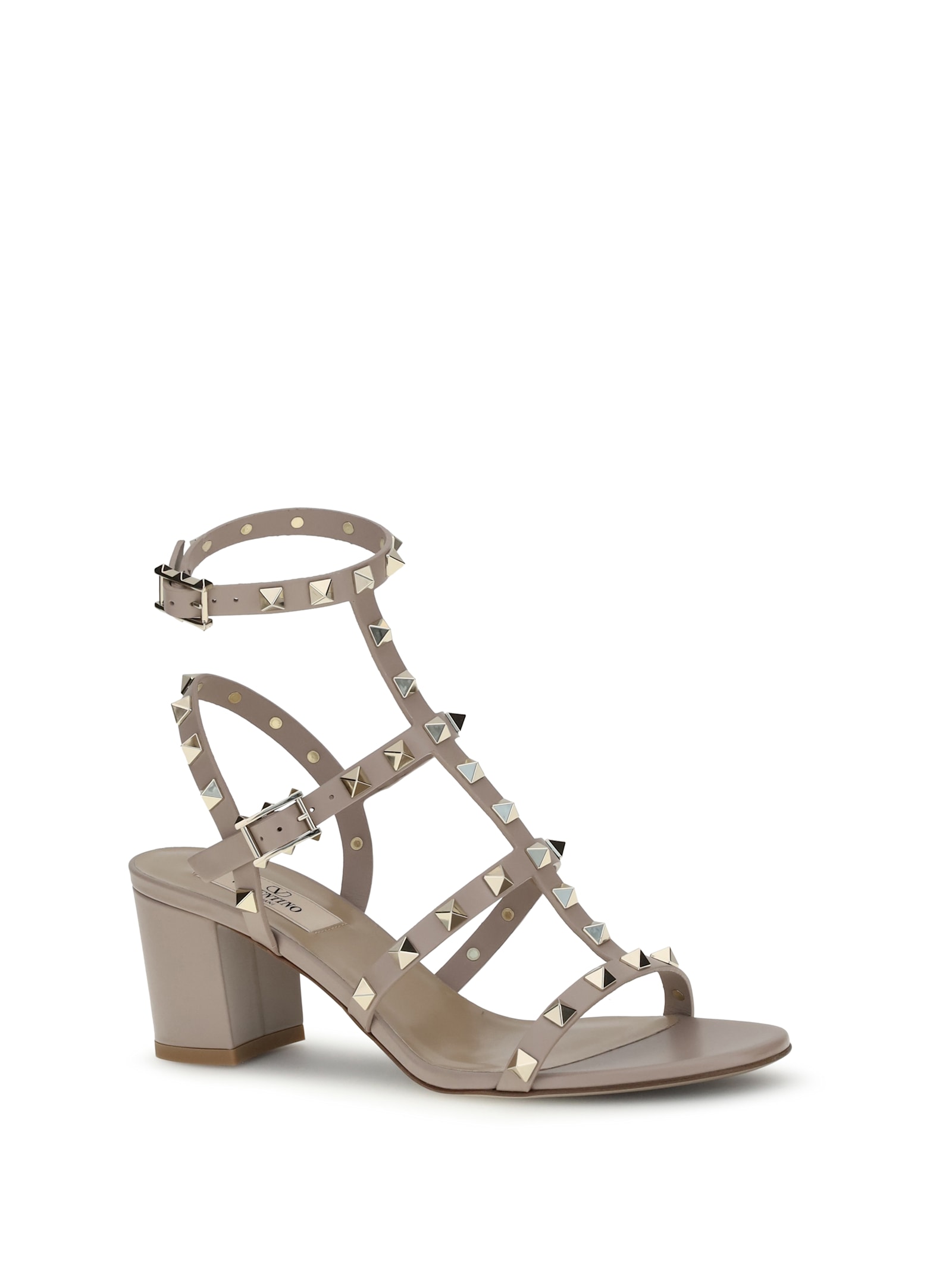 Valentino Rockstud Sandals In Multi