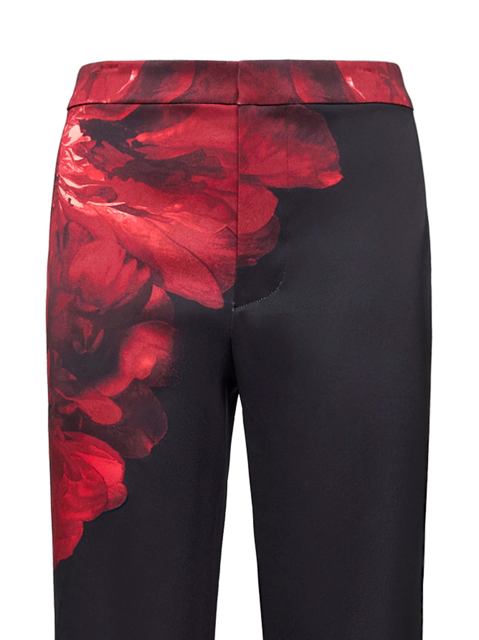 Shop Alice And Olivia Pants In Peony Petals Bright Ruby