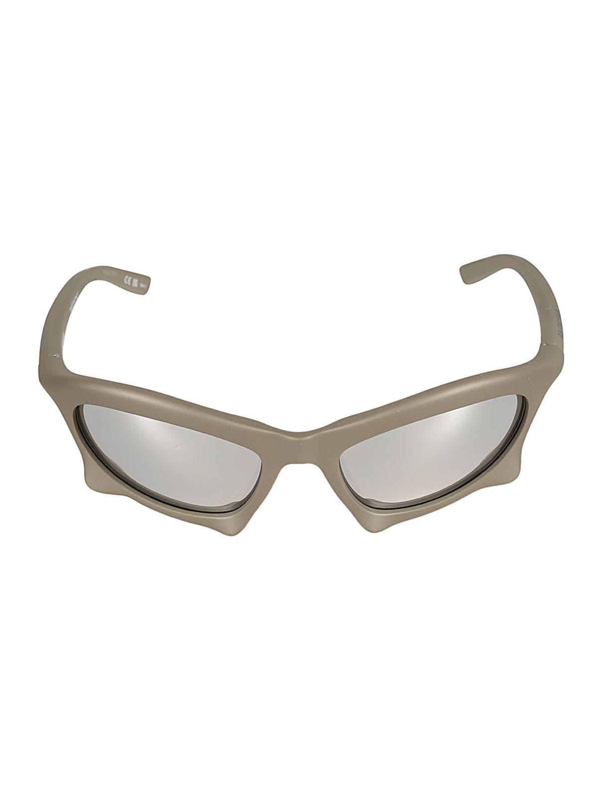 Balenciaga Cat Eye Logo Sunglasses In Ruthenium/silver