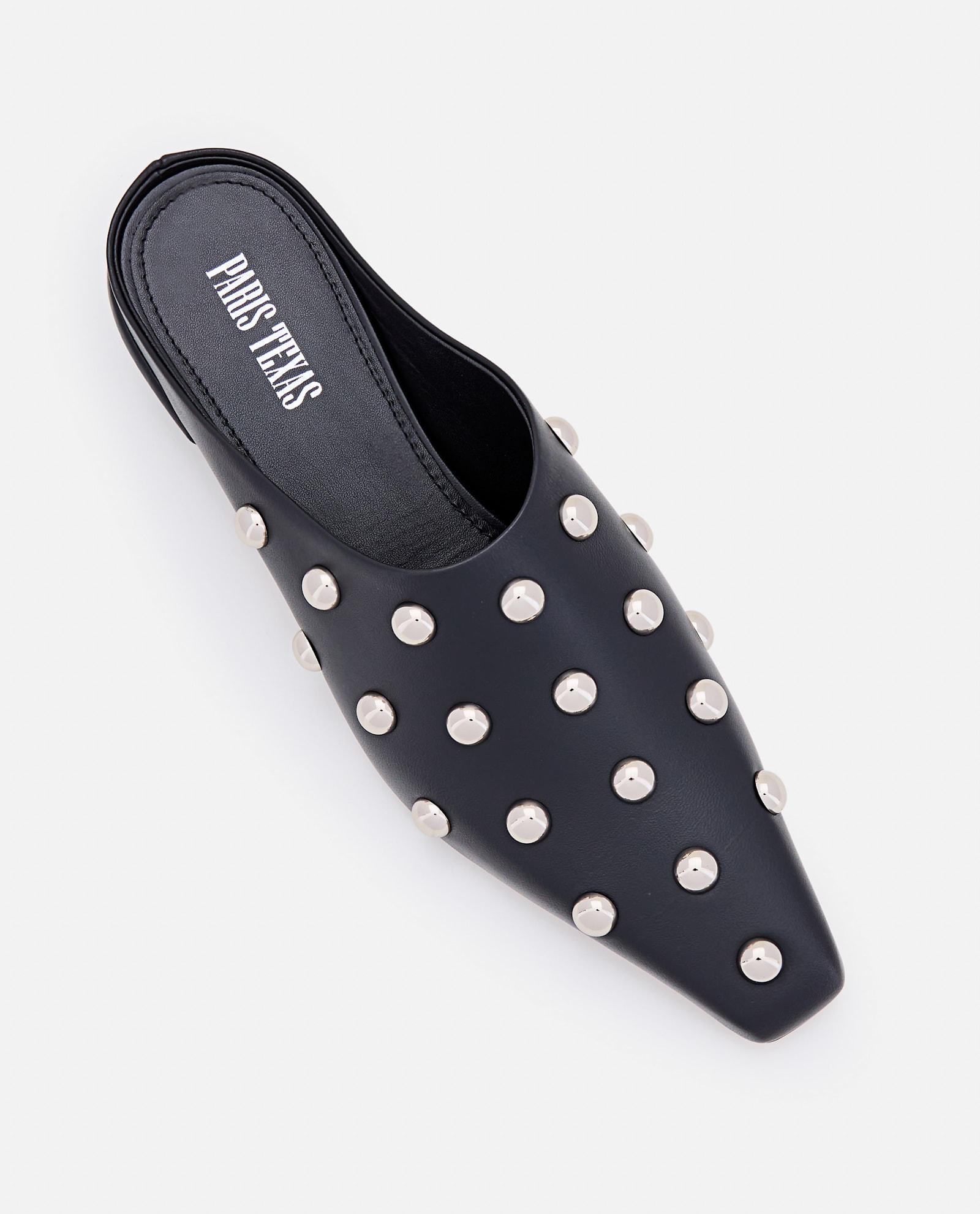 Paris Texas Studded Pointed Toe Mule In Black
