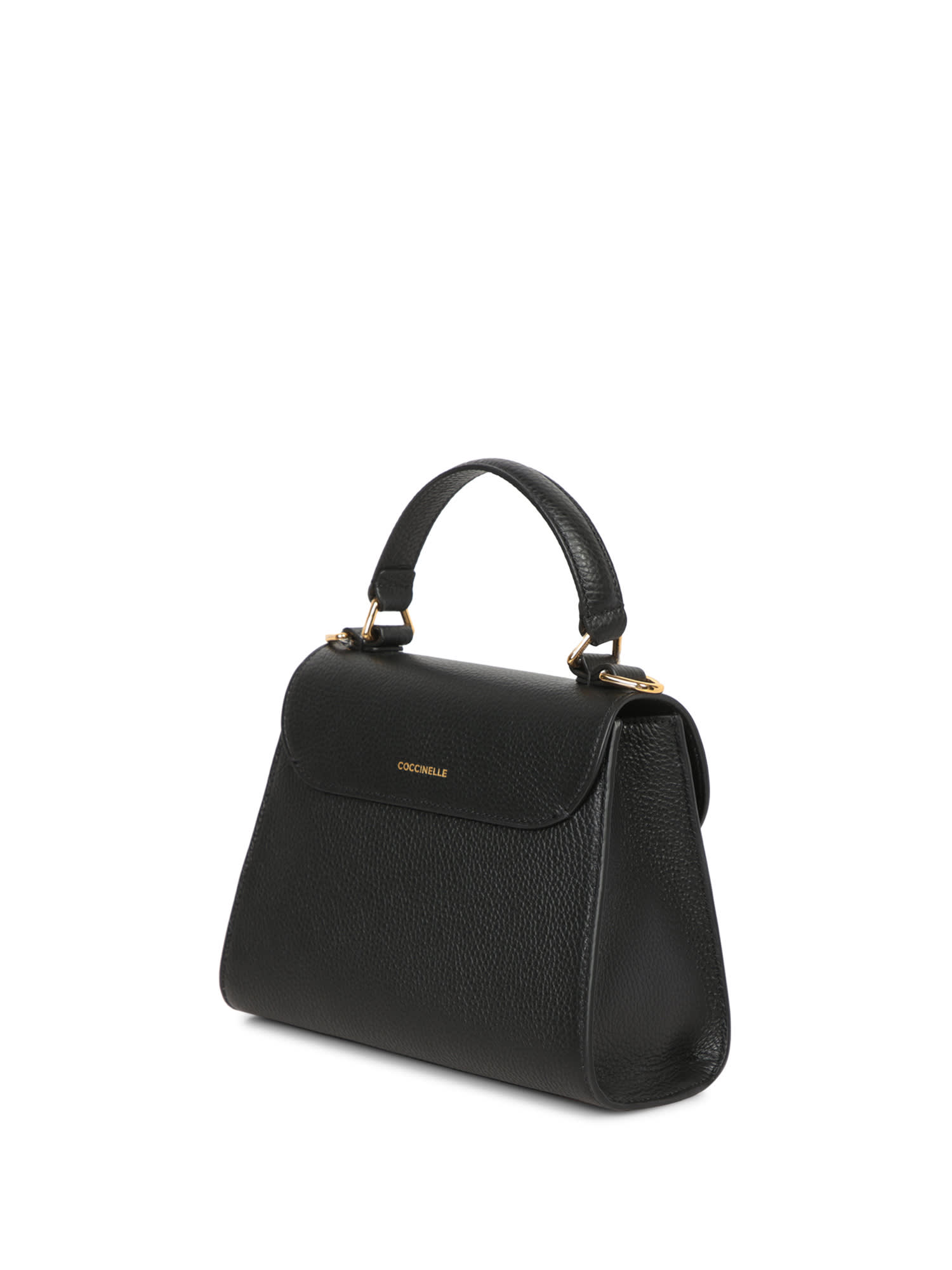 Shop Coccinelle Dew Black Top Handle Bag