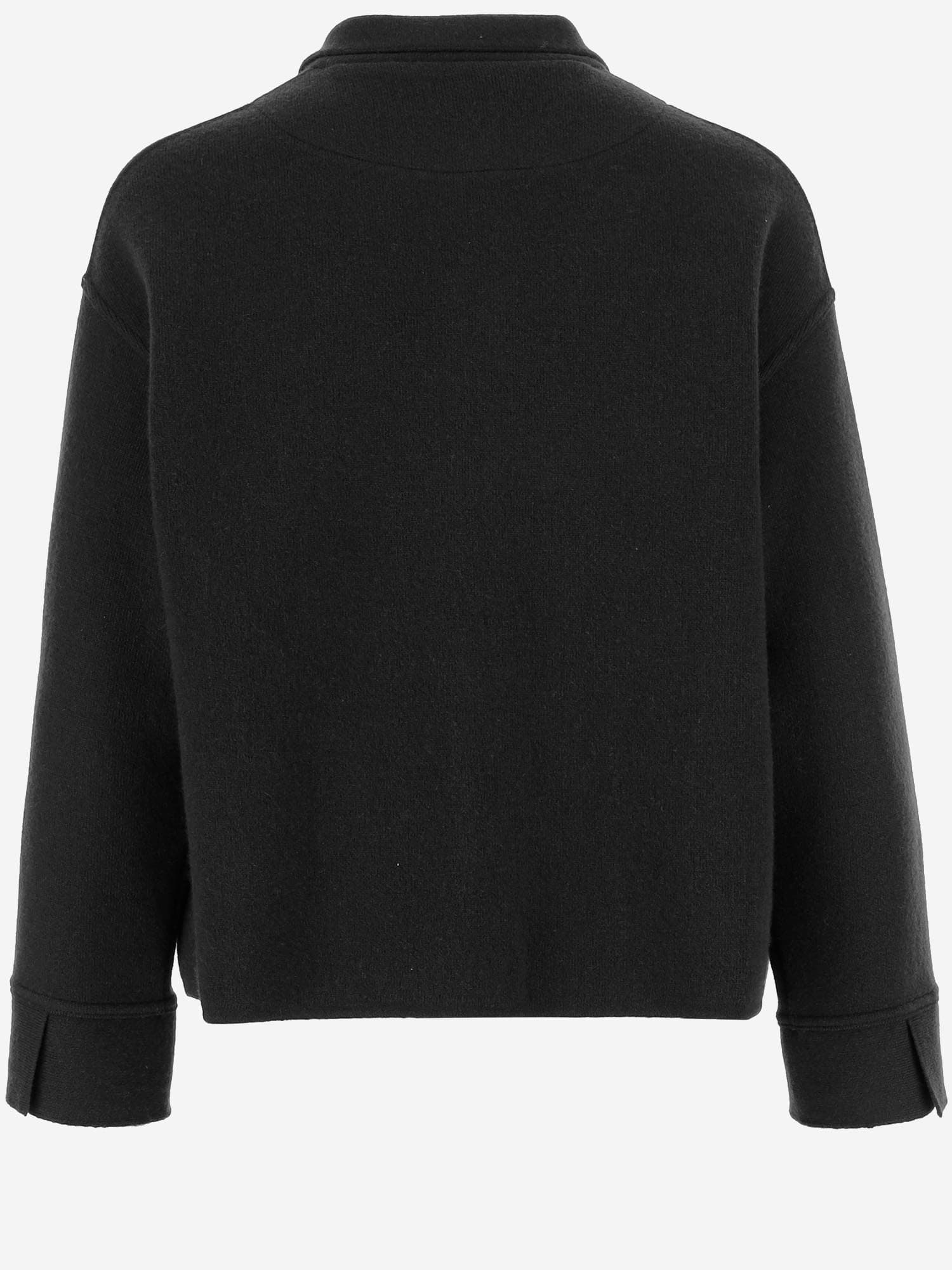 Bruno Manetti Zip-front Collar Jacket In Black