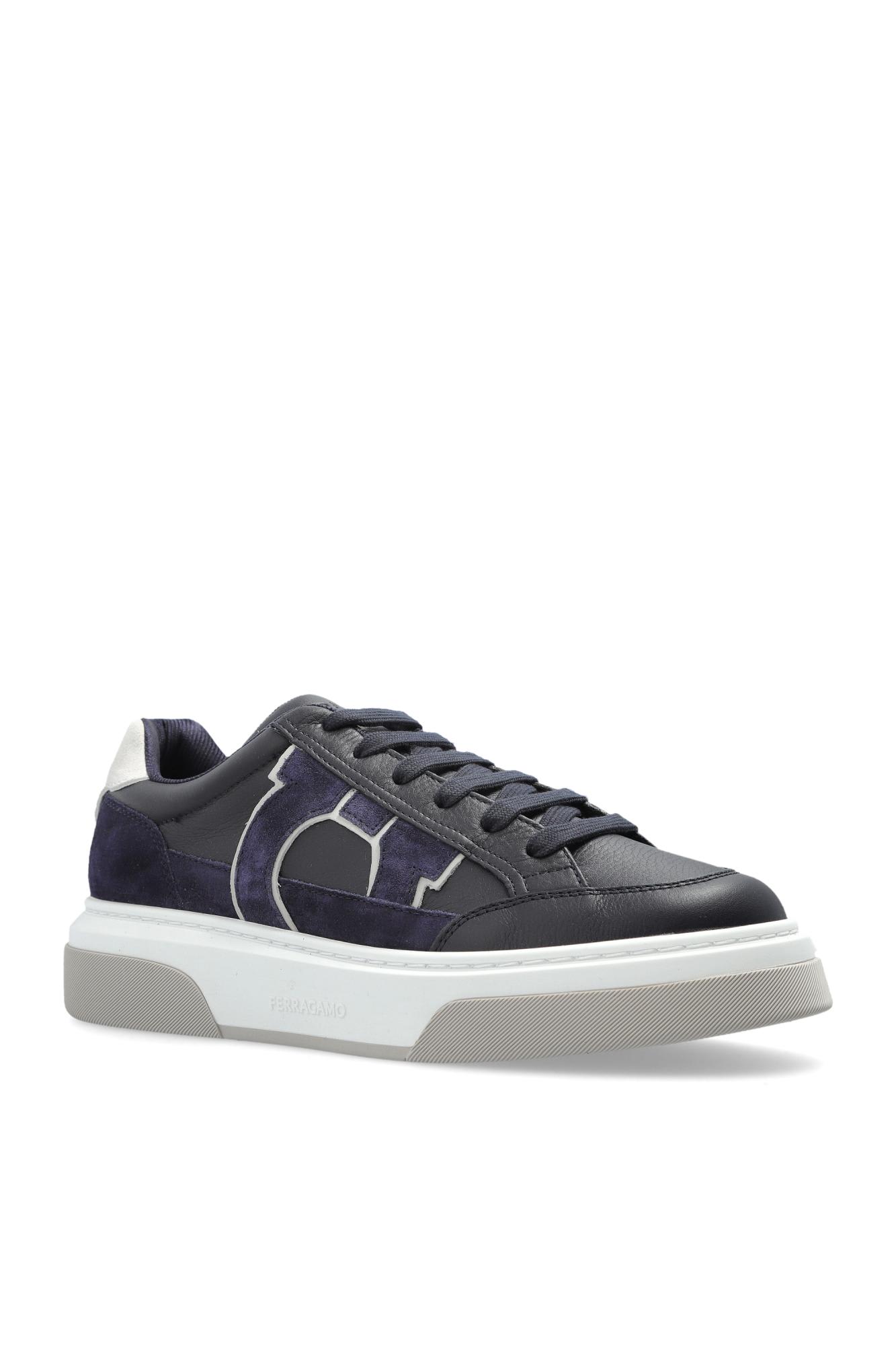 Ferragamo Cassina Gan 2 Low Top Sneakers In Blue