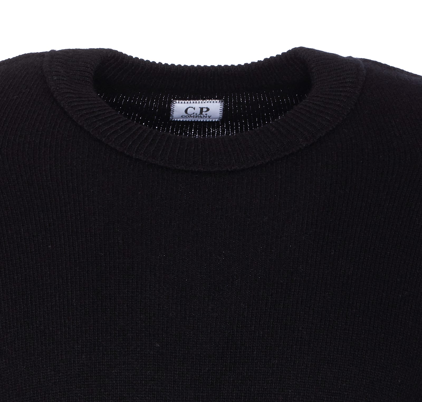 C.p. Company Logo Sweater In Black