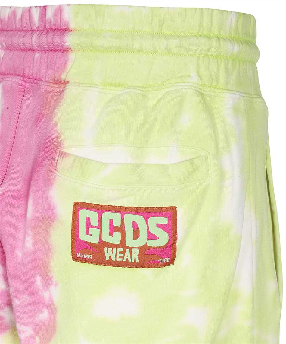 Gcds Tie Dye Sports Bermuda Shorts With Logo In Pink