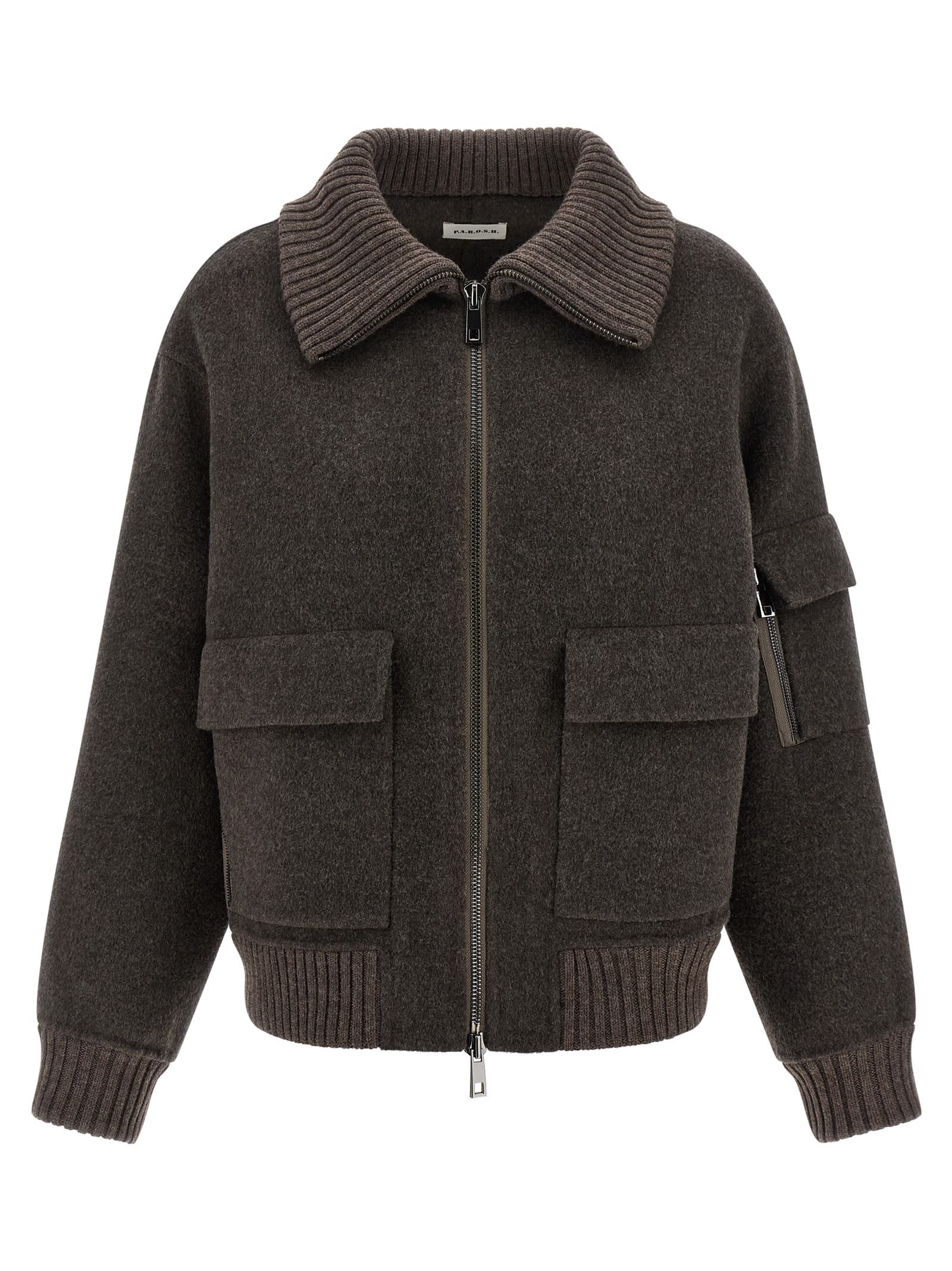 P.a.r.o.s.h Leak25 Bomber Jacket In Brown