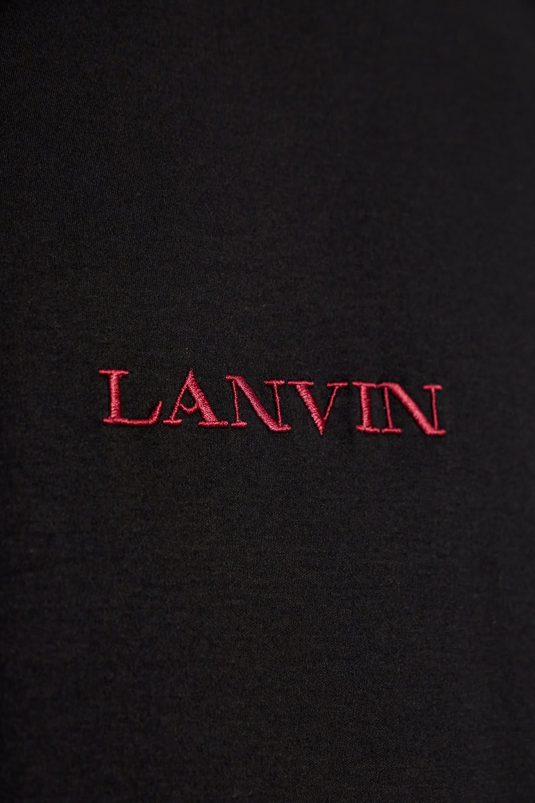 Shop Lanvin Logo-embroidered Crewneck T-shirt