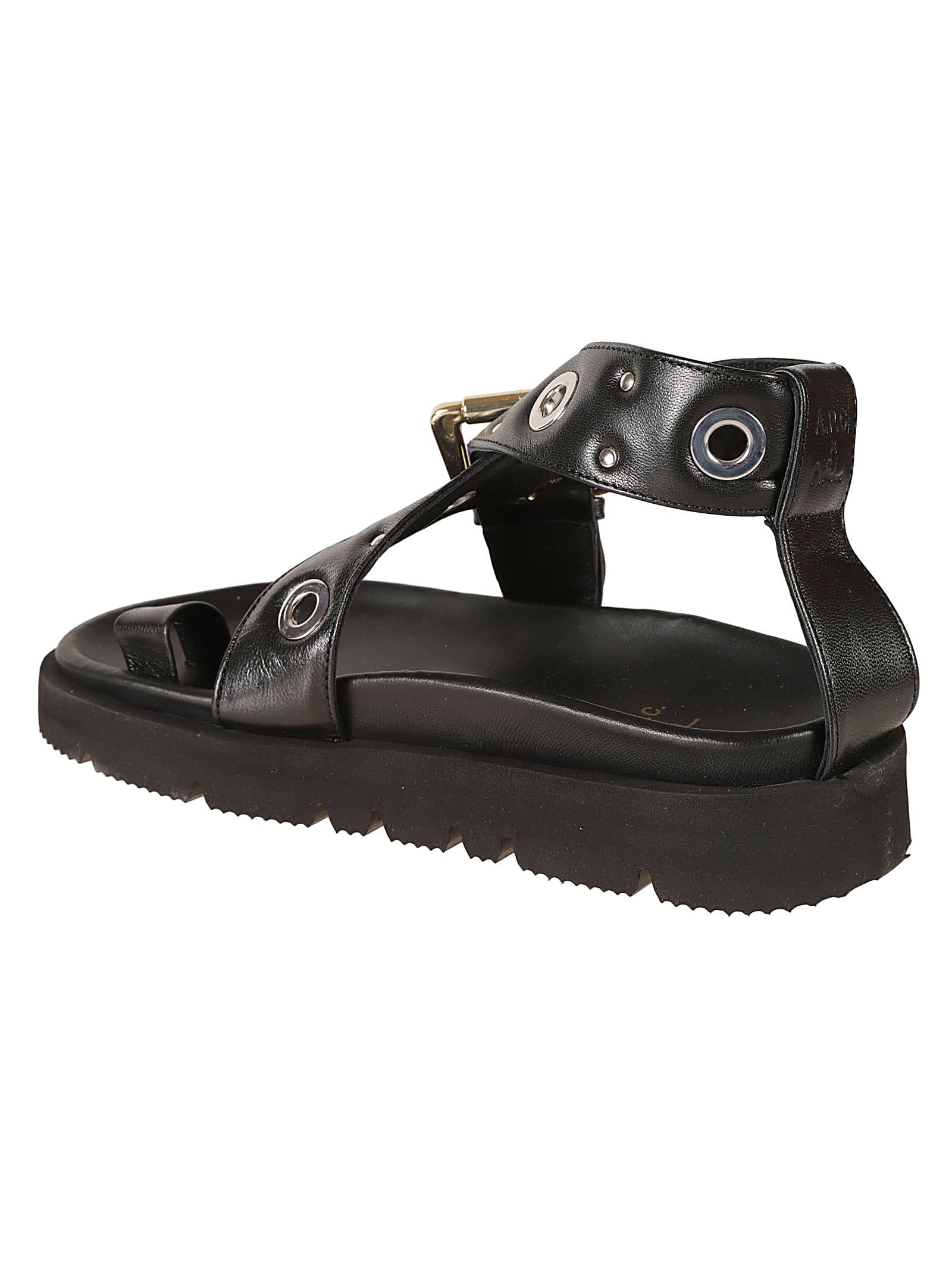 Shop Apc Concarneau Sandals In Black