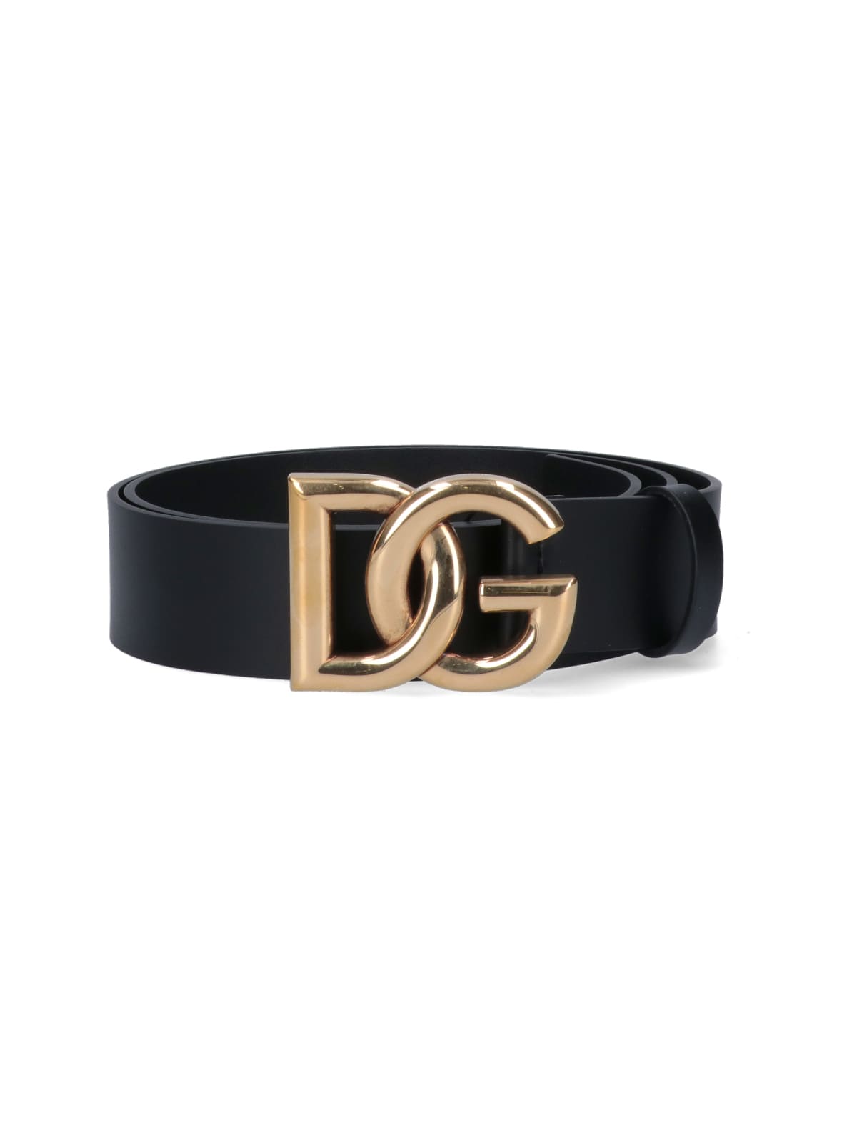 Dolce & Gabbana Dg Buckle Belt In Black