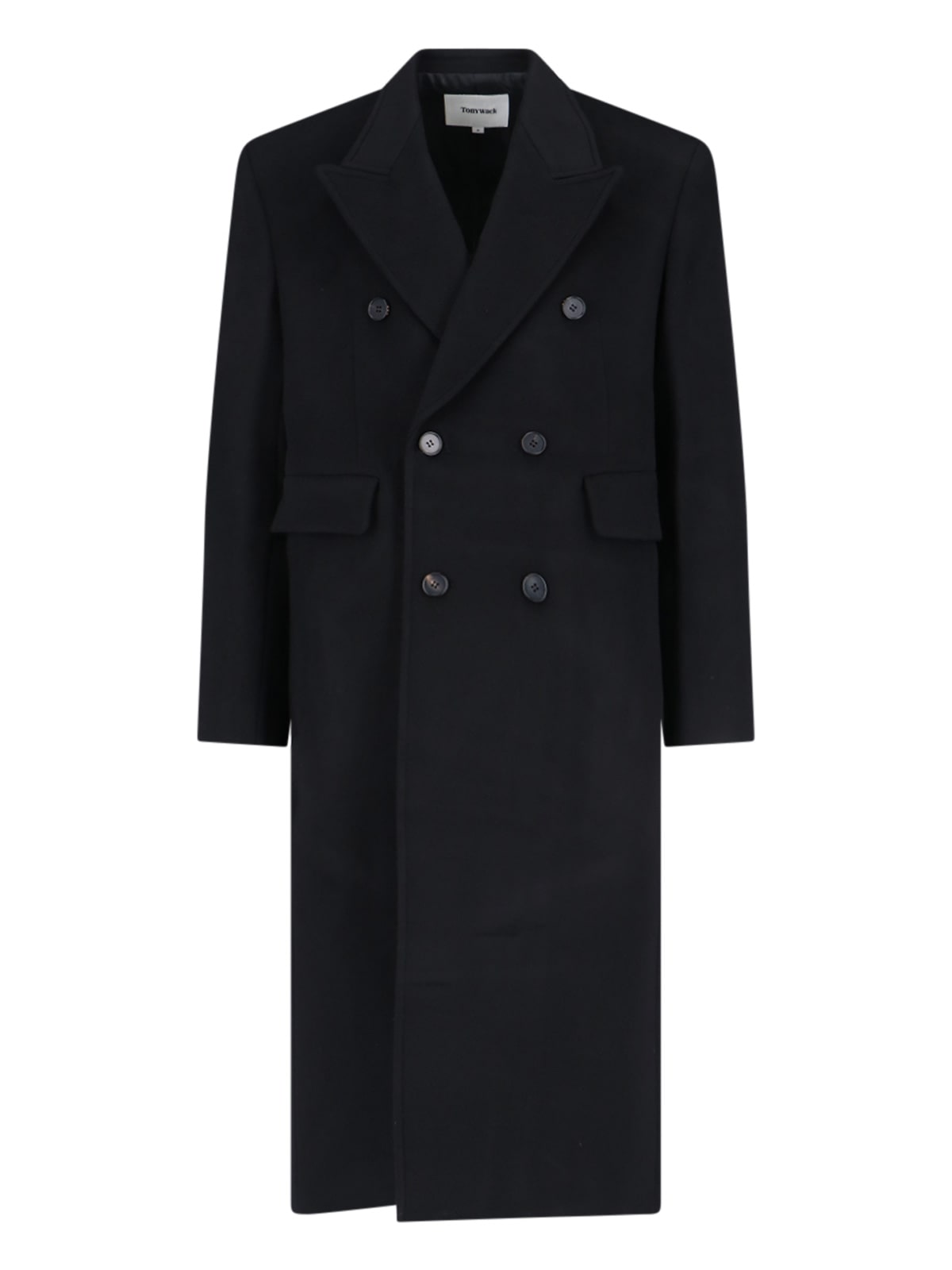 Shop Tonywack Double-breasted Coat In Black