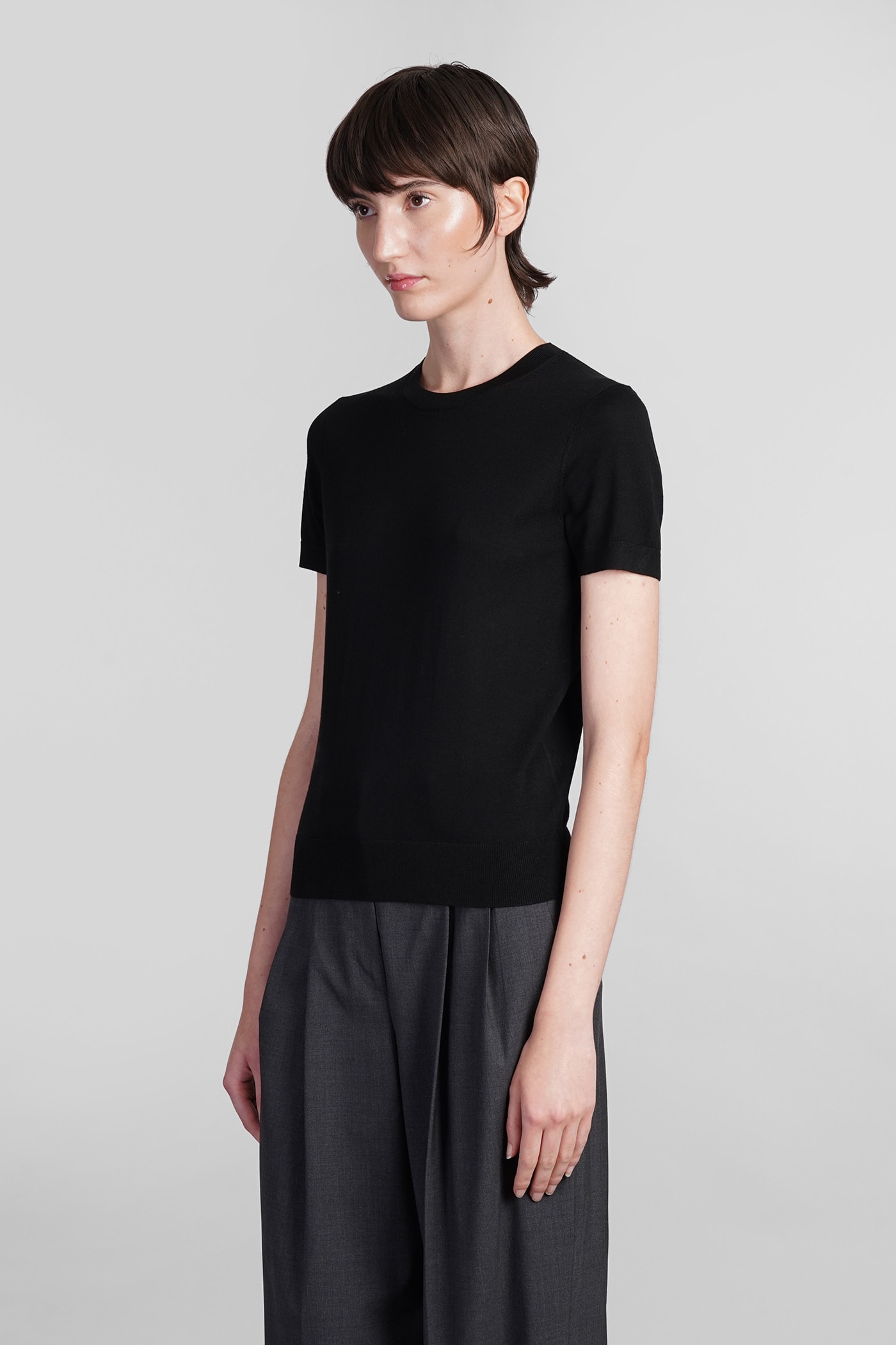 Shop Theory T-shirt In Black Wool