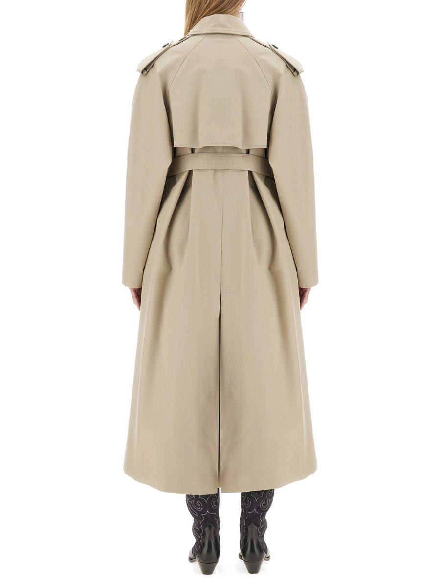 Shop Isabel Marant Doublebreasted Belted Coat In Beige