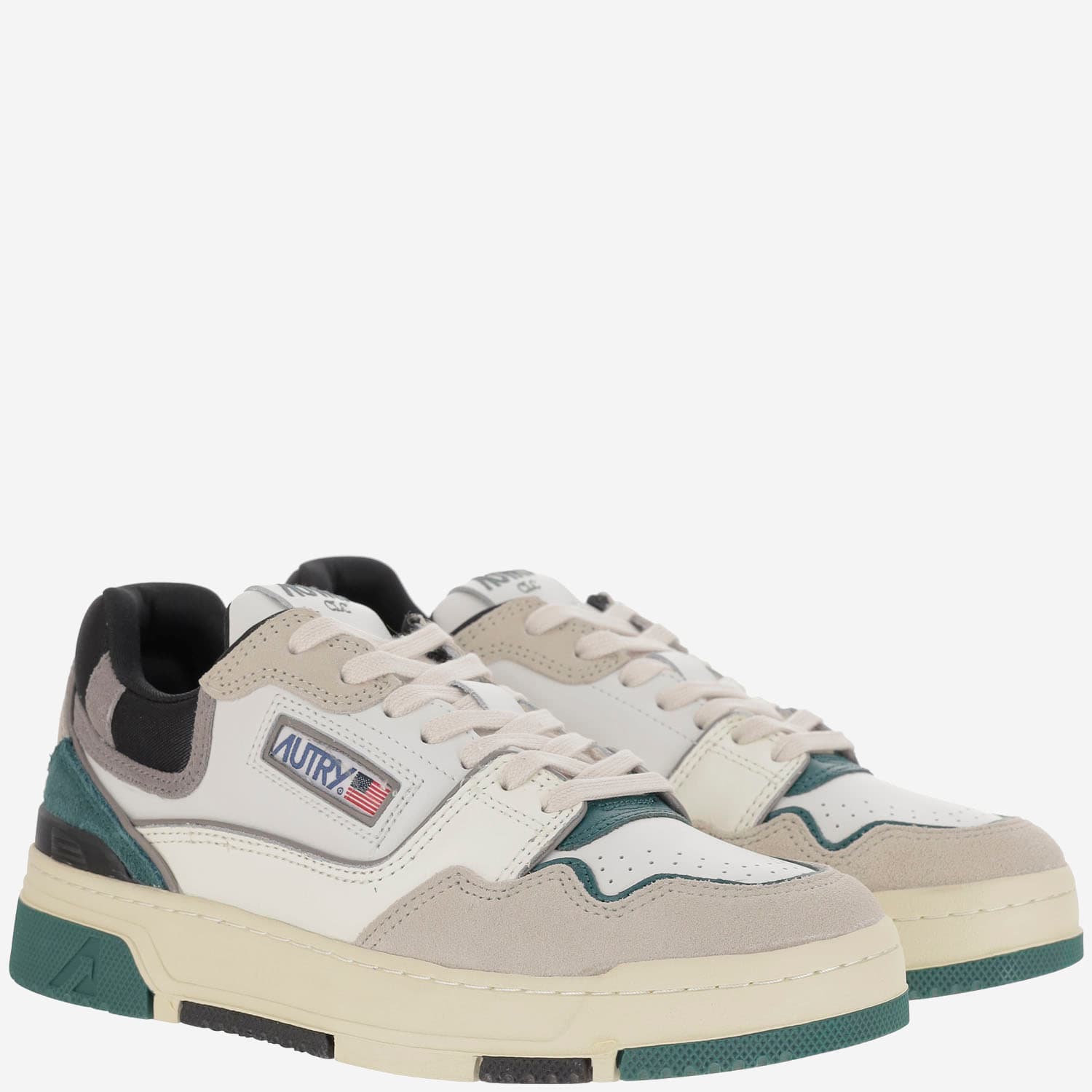 Autry Clc Low Suede And Mesh Sneakers In Multi