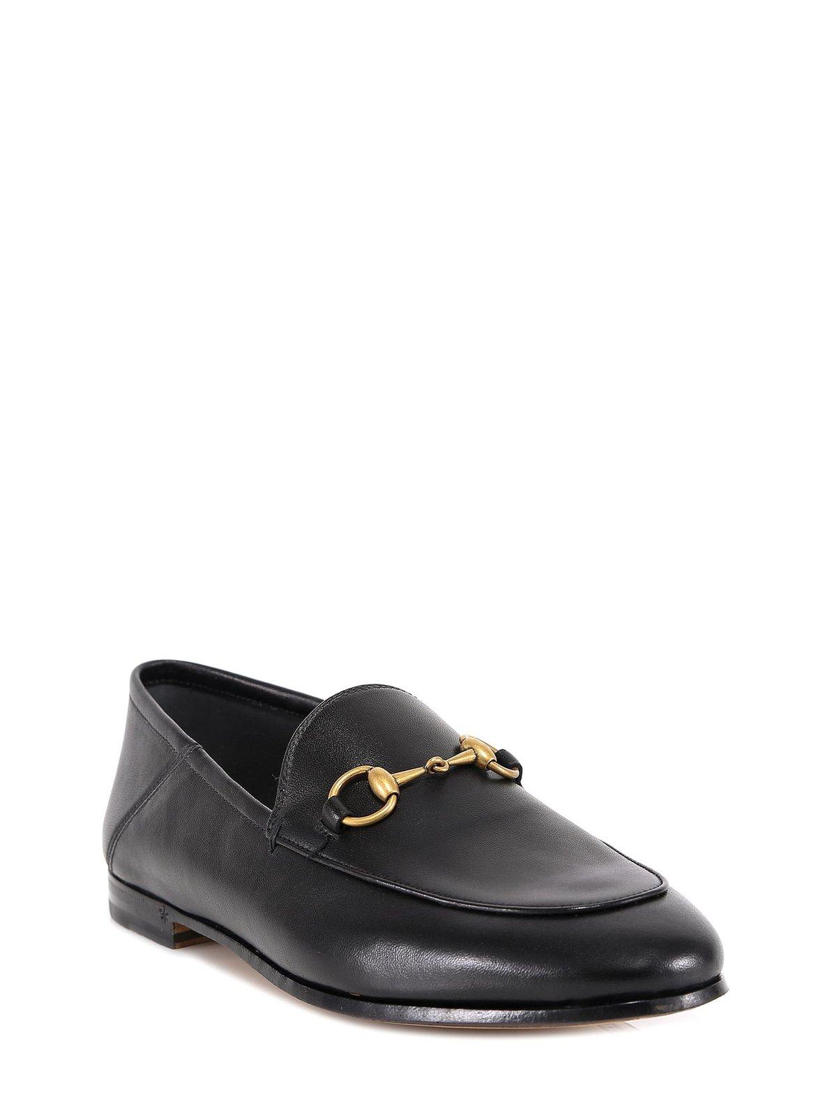 Shop Gucci Brixton Horsebit Loafers In 1000