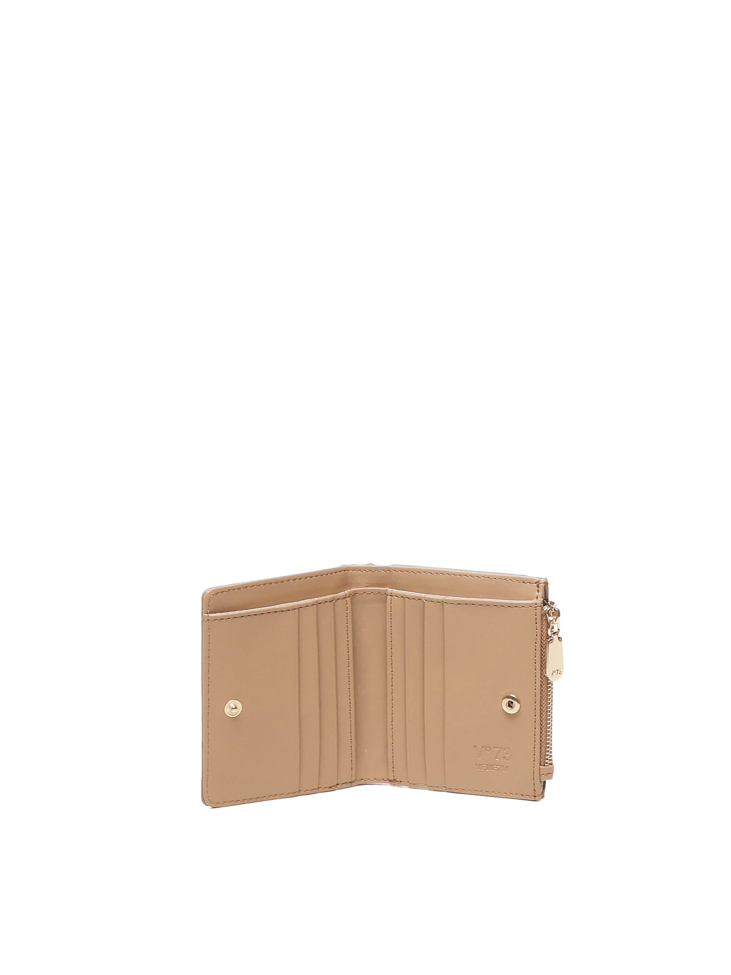 V73 Logo Wallet In Nude