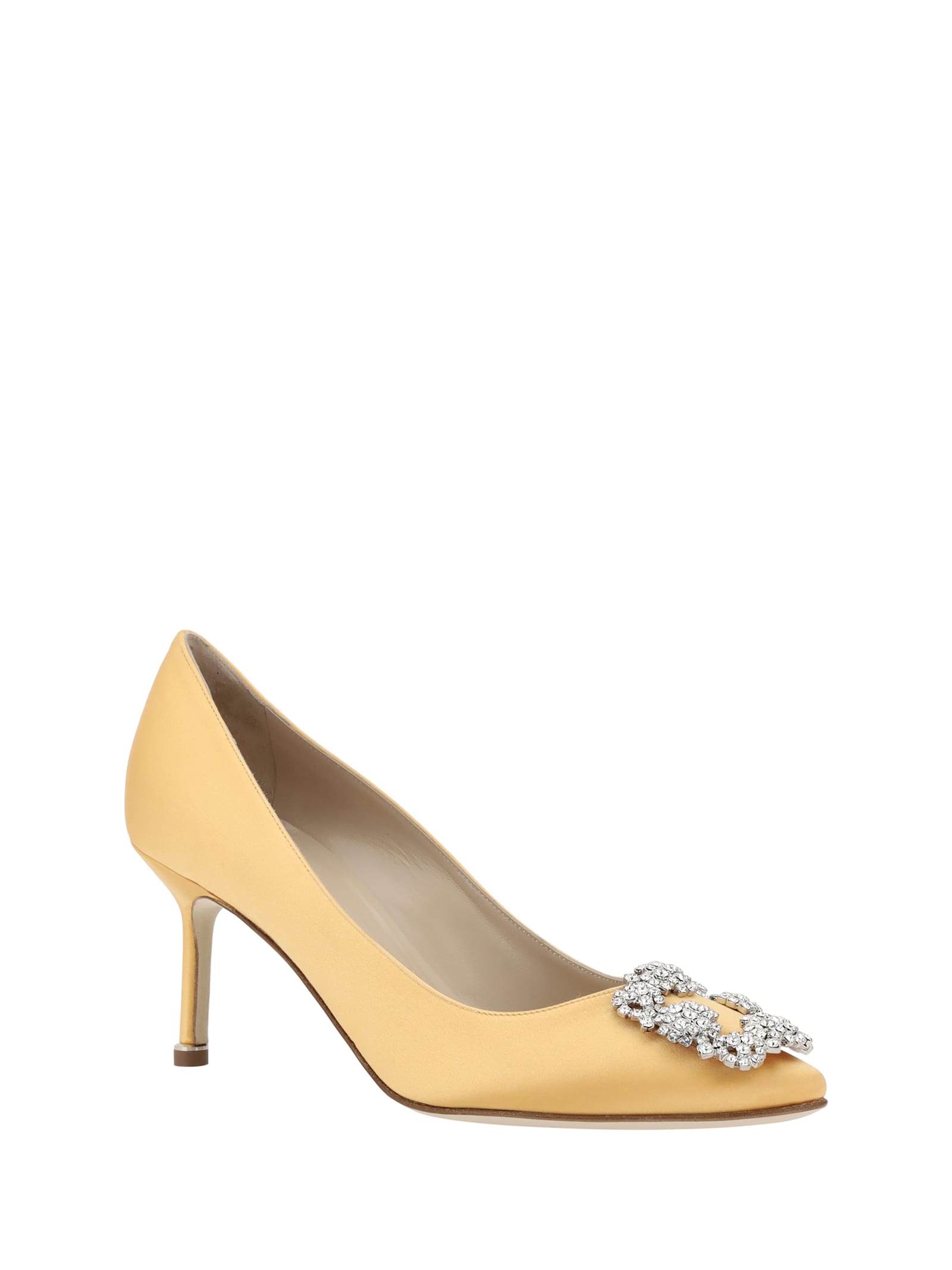 Manolo Blahnik Hangisi 70mm Crystal-buckle Pumps In Mora