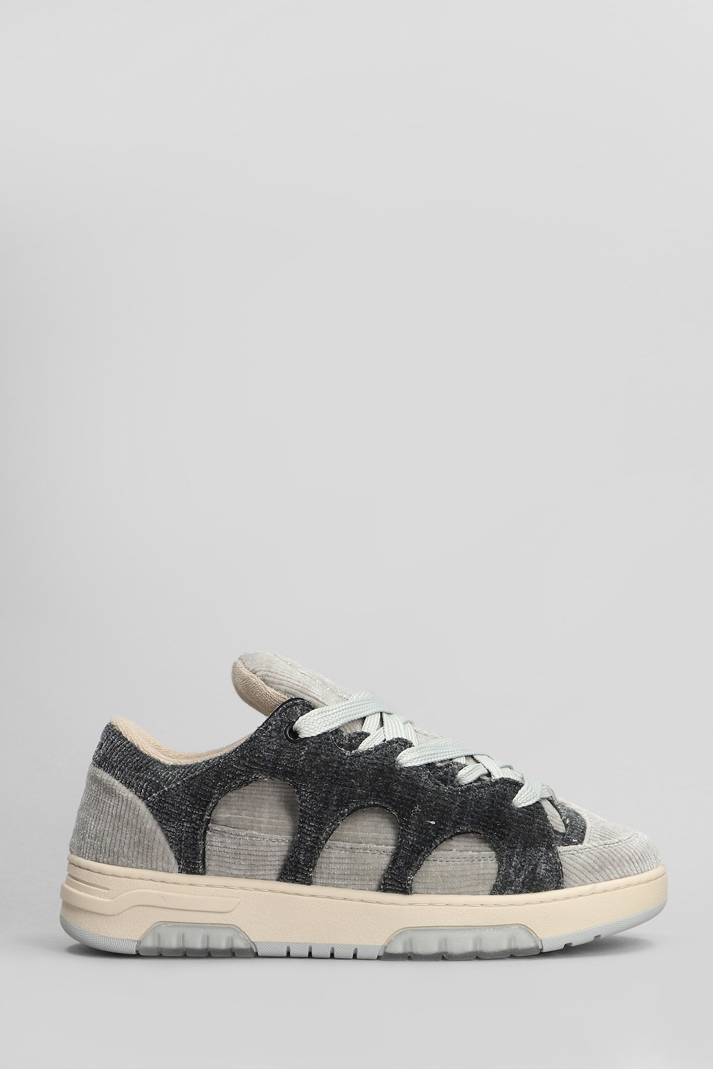 Santha 1 Sneakers In Grey Velvet