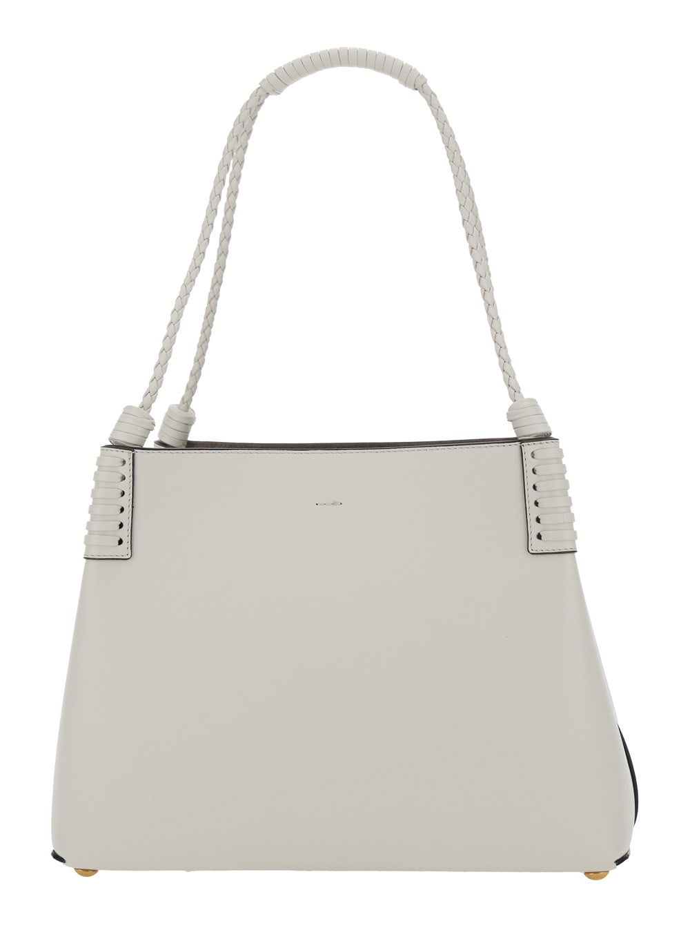 Etro Libra White Shoulder Bag With Maxi Logo On The Front In Leather Woman In White