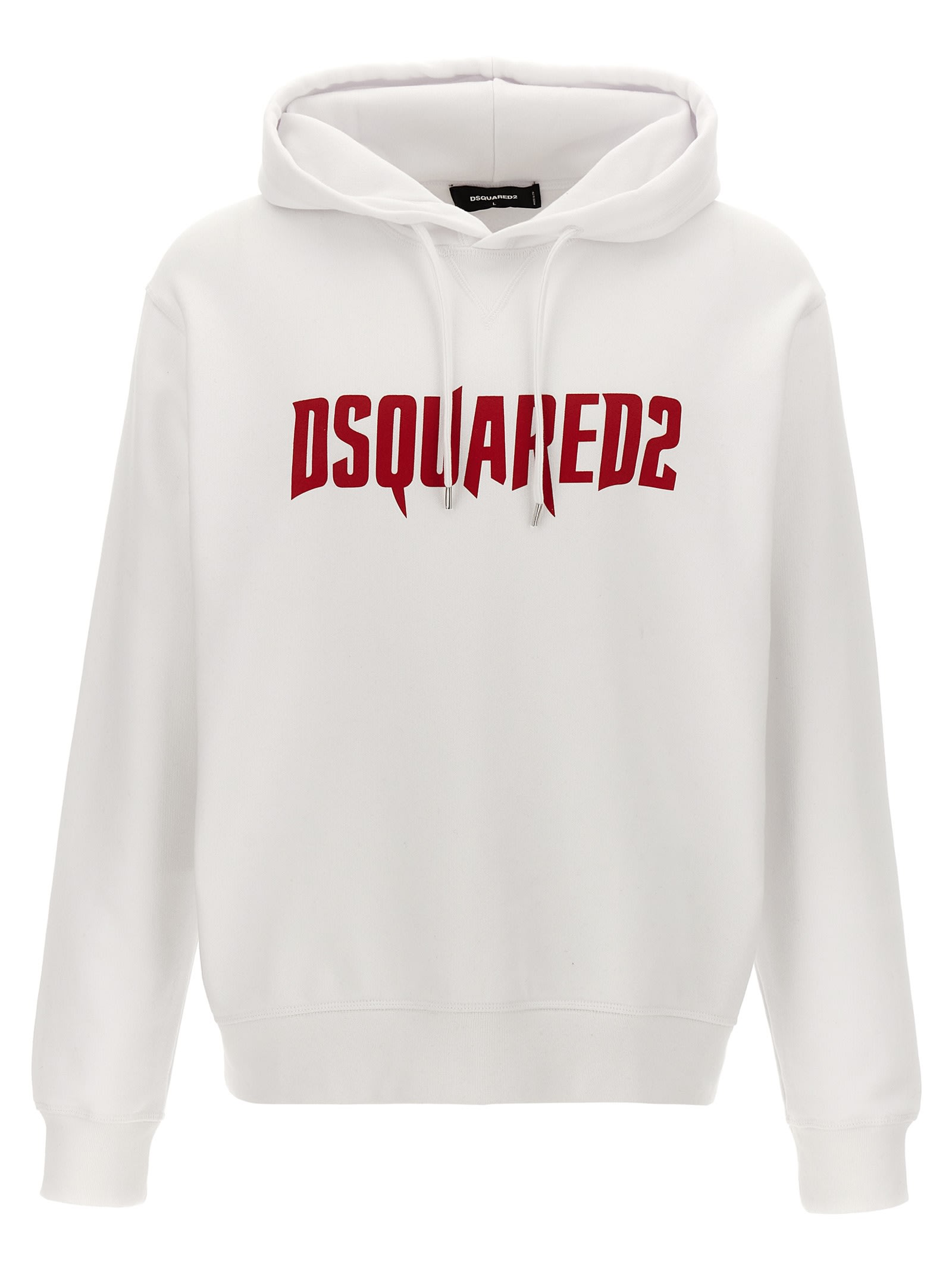 Shop Dsquared2 Logo Print Hoodie In White