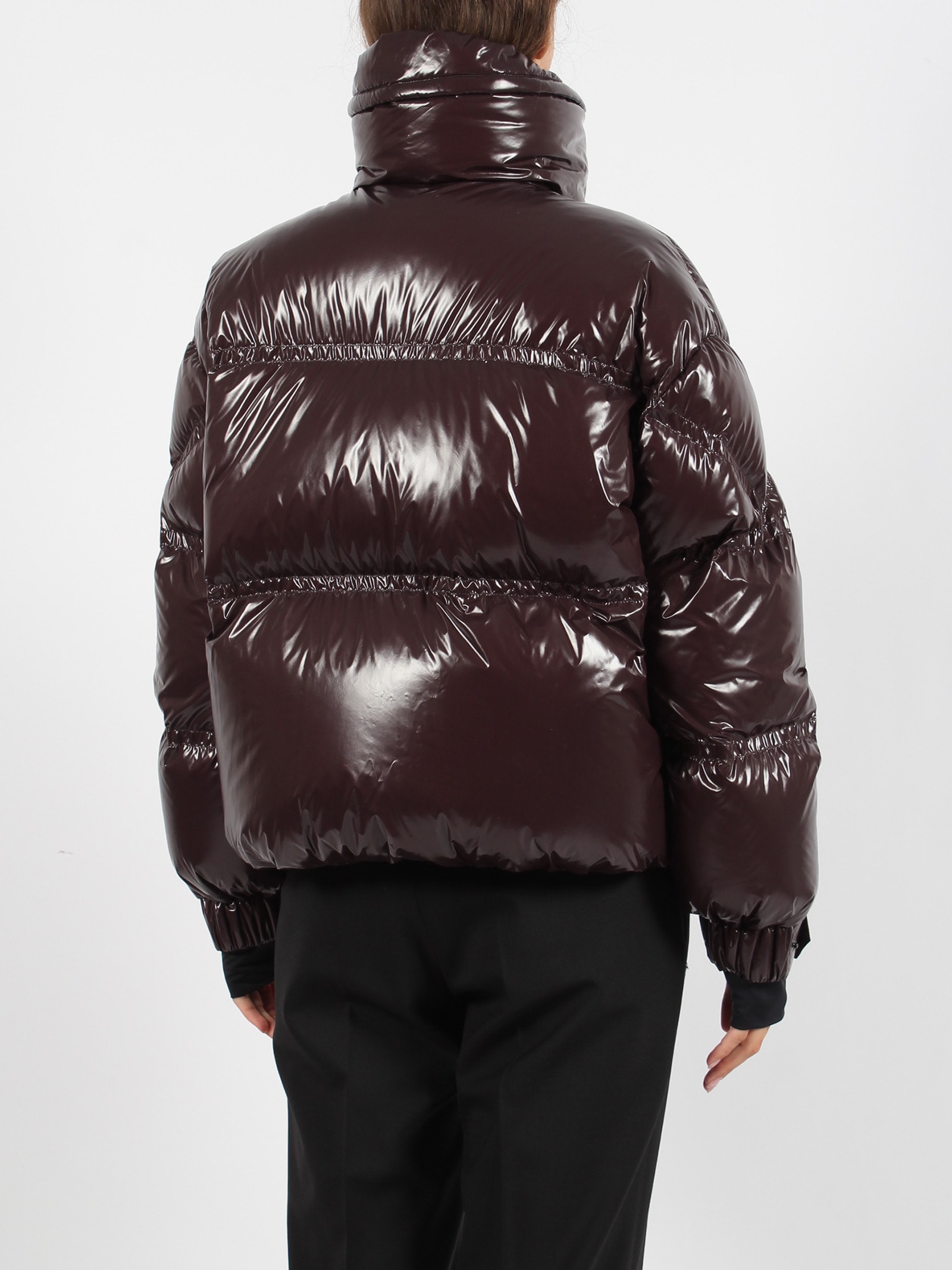 Shop Moncler Cluses Short Down Jacket In Brown